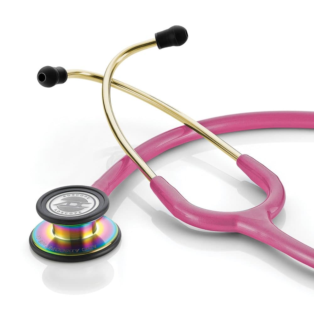 ADC Adscope Convertible Clinician Stethoscope, Iridescent Metallic Raspberry - Image 1