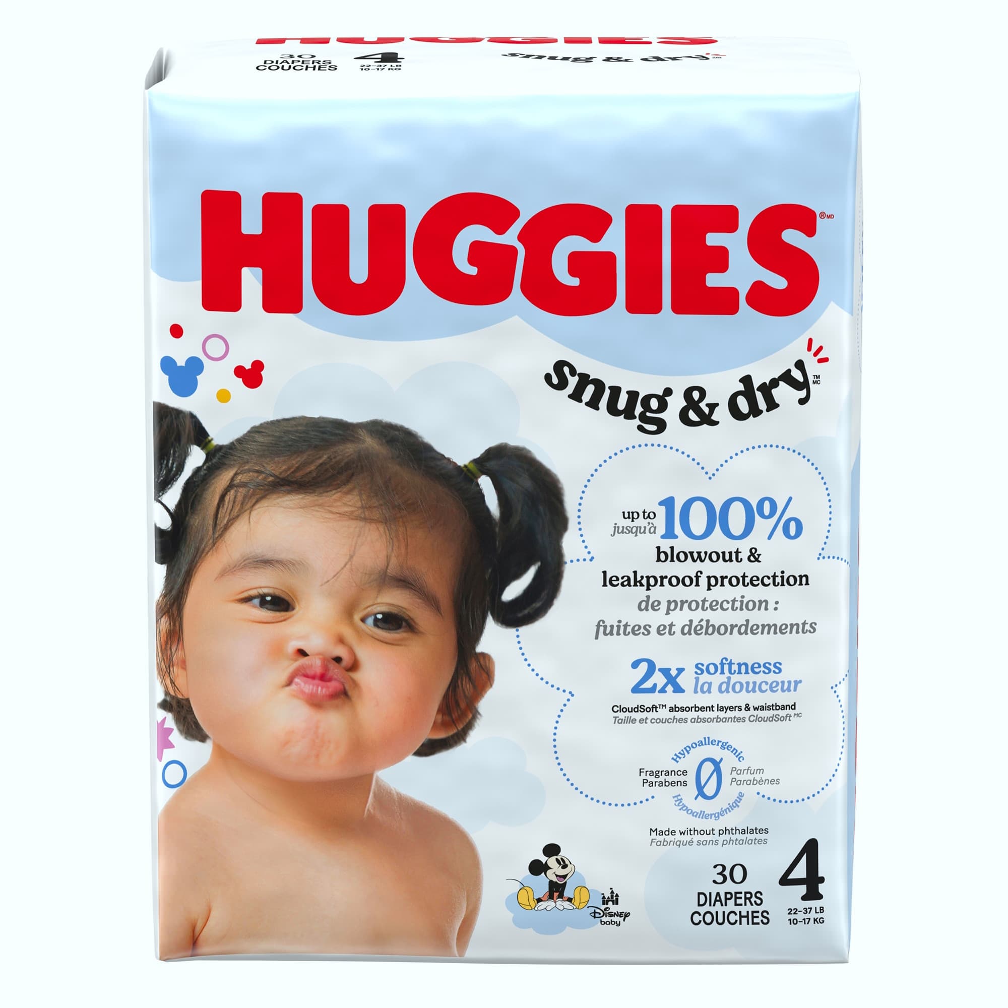 Huggies Snug And Dry Baby Diapers, Size 4 - Box of 30 - Image 1