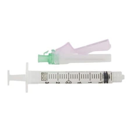 BD Eclipse Safety Hypodermic Syringe with Needle, Luer Lock Tip - Image 2