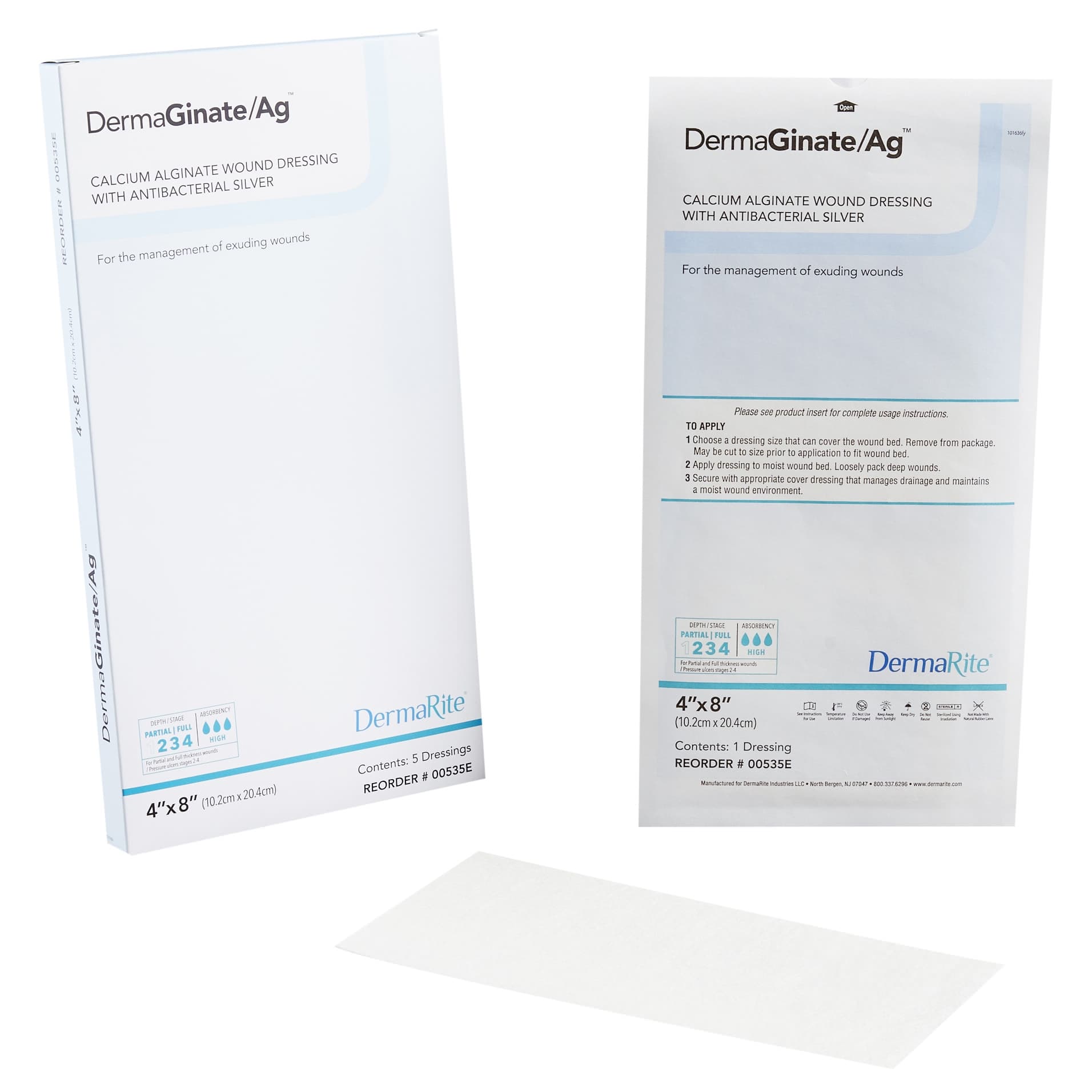 DermaGinate Ag Calcium Alginate Dressing with Antibacterial Silver - Image 5