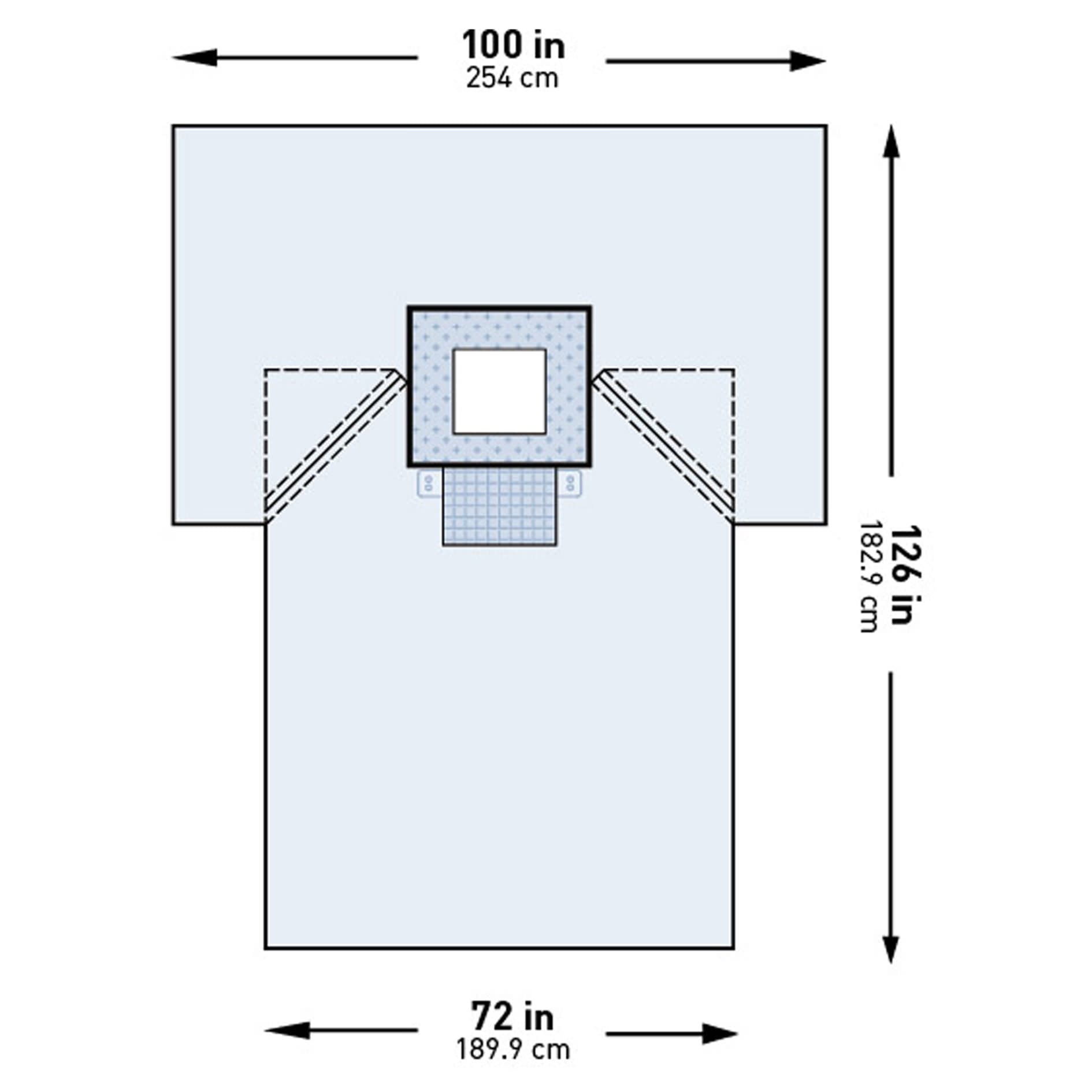 McKesson Surgical Chest Drape, 100 W x 72 W x 126 L Inch - Case of 12 - Image 1