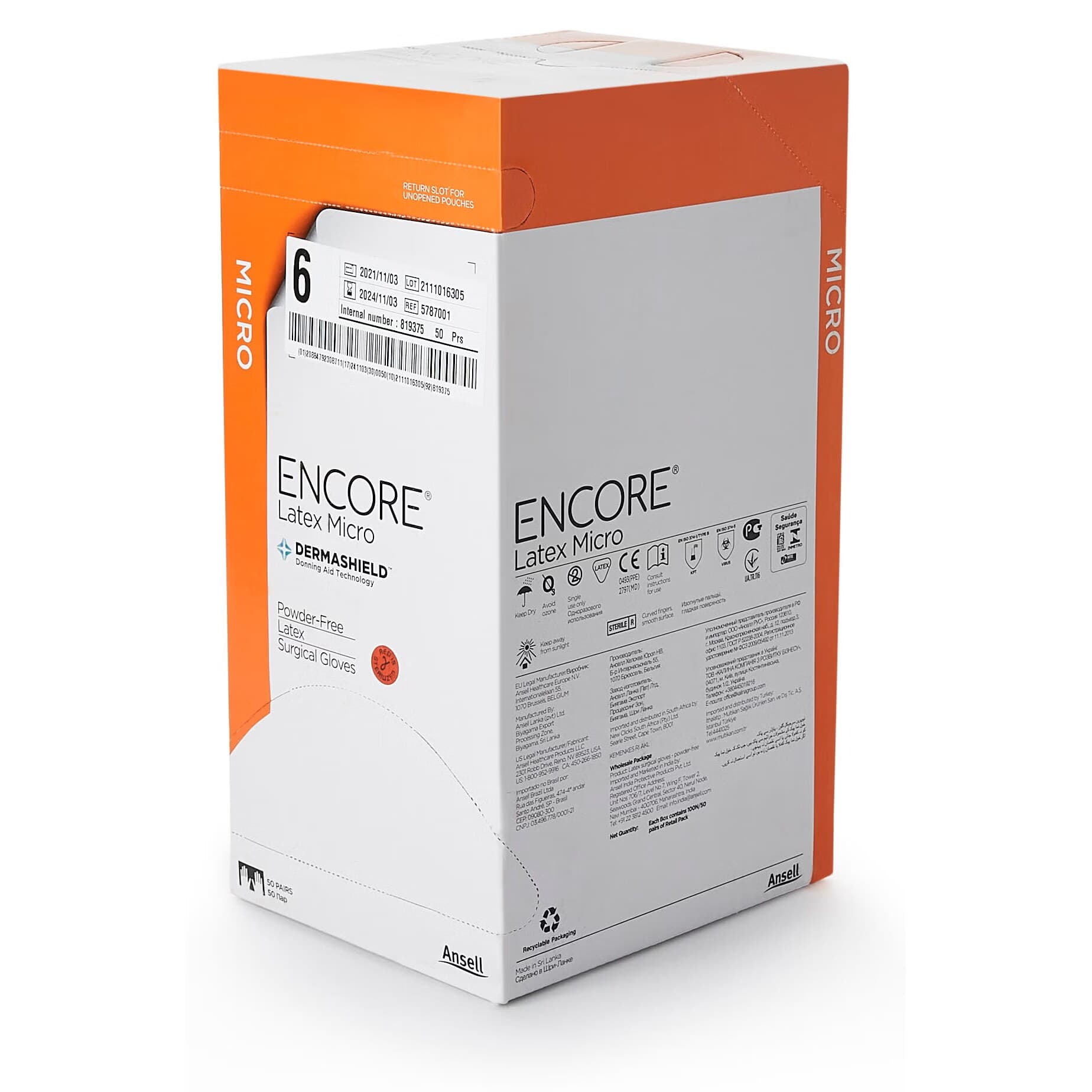 Ansell Encore Latex Micro Surgical Gloves - Image 2