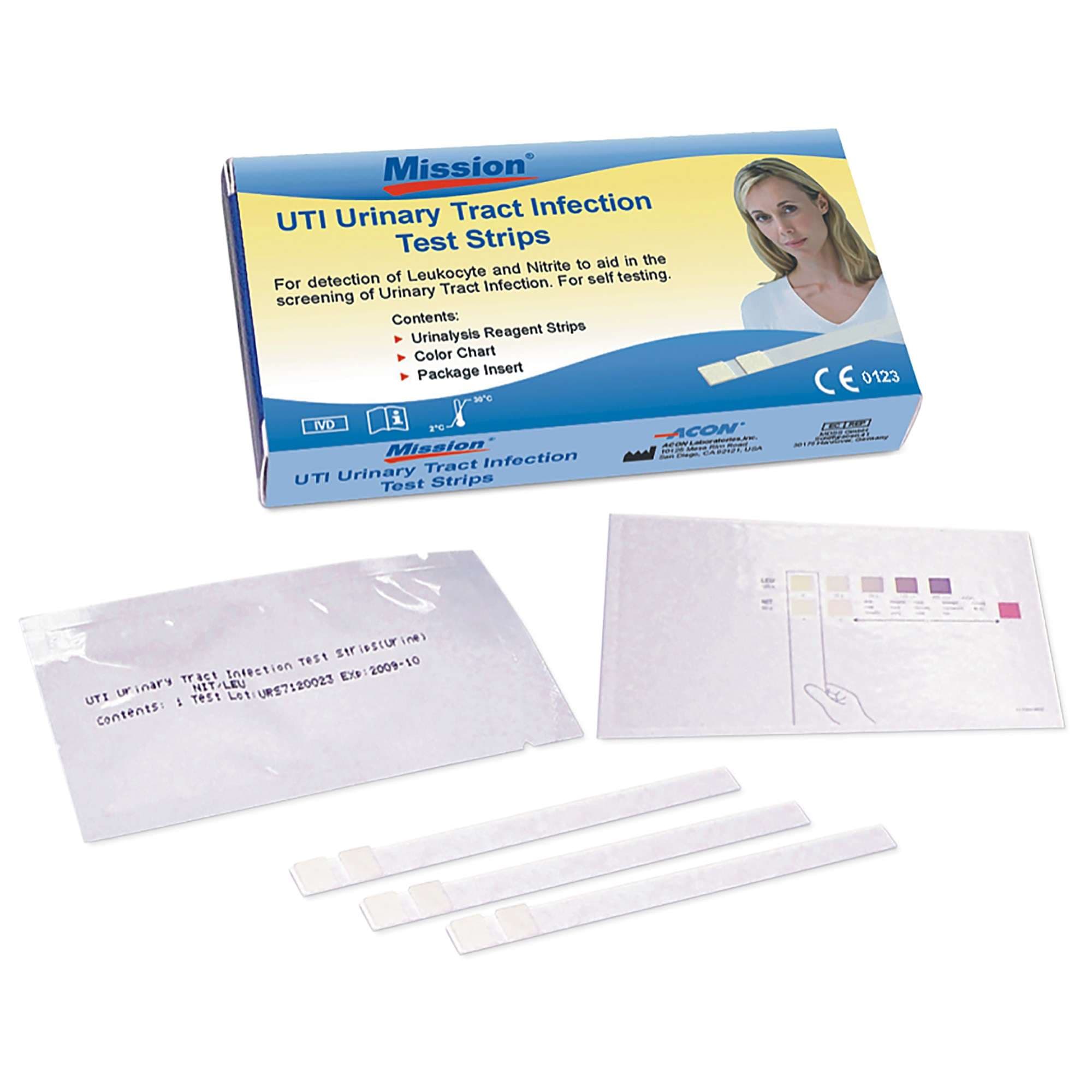 Mission UTI Urinary Tract Infection Test Strip - Box of 3 - Image 1