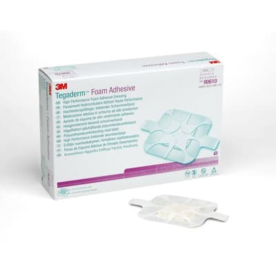 3M Tegaderm High Performance Adhesive Foam Dressing, 3-1/2" x 3-1/2" - Case of 40 - Image 1