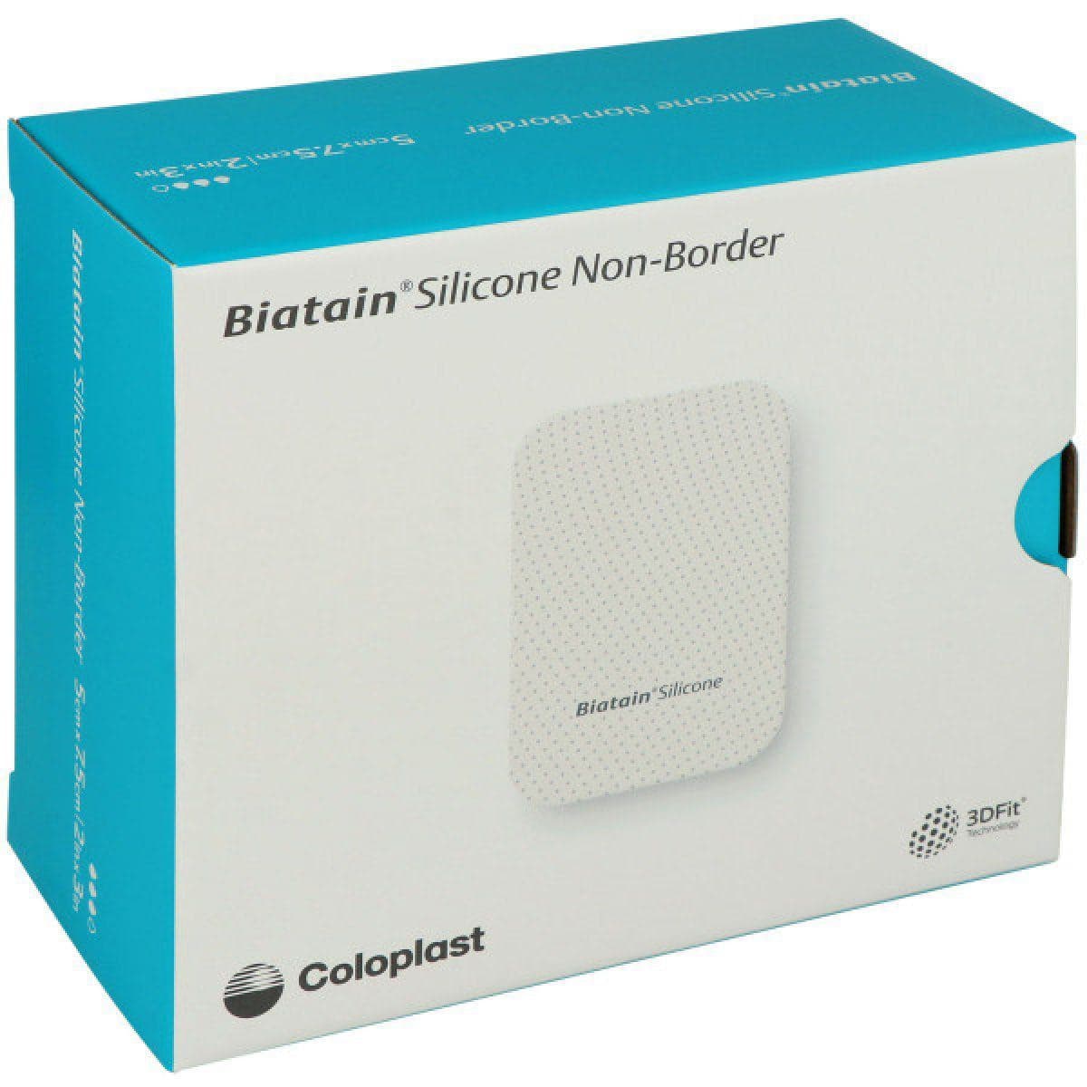 Biatain Silicone Non-Border Foam Dressing, 2" x 3" - Box of 10 - Image 1