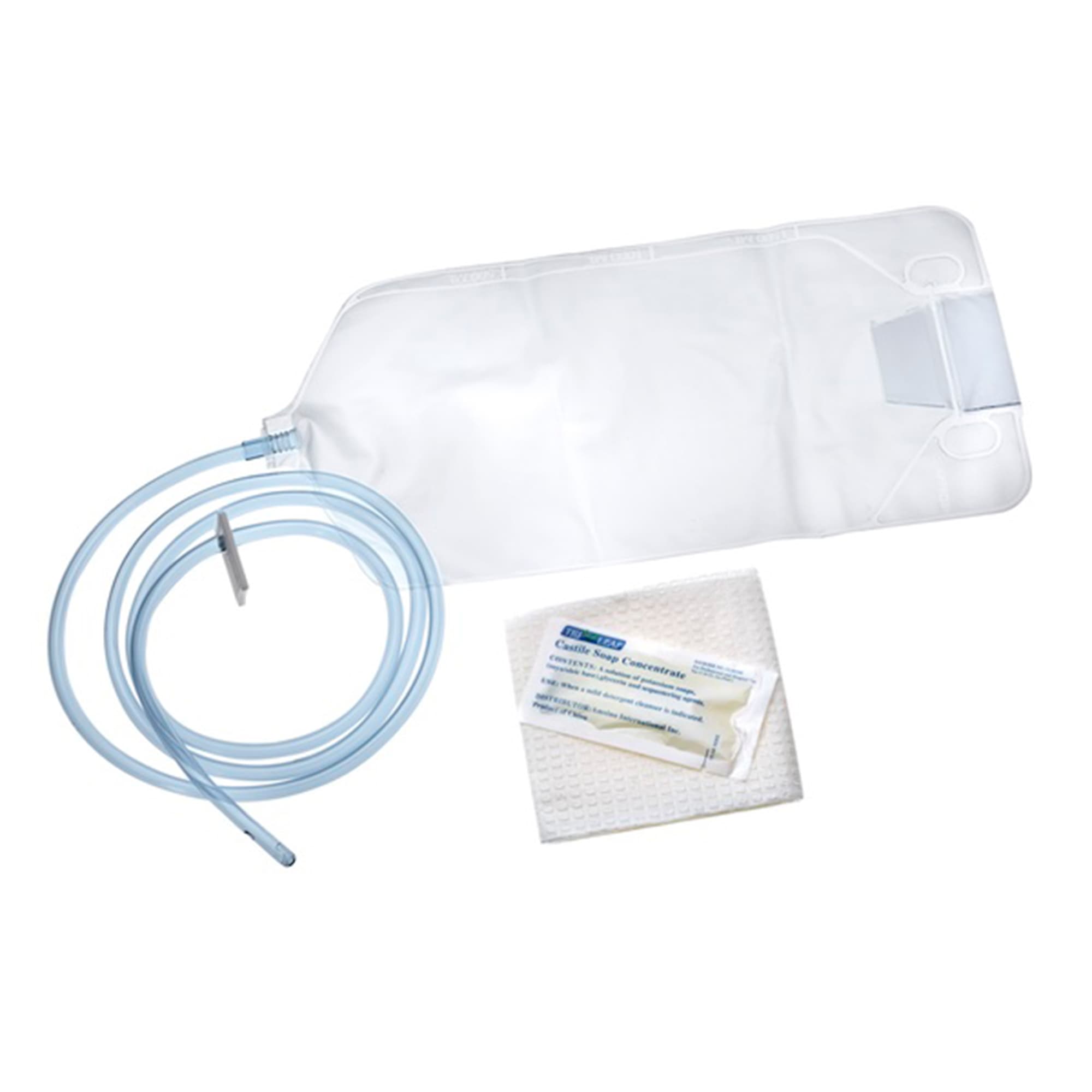 Amsino Cleansing Enema Bag Set, 1500mL Bag with 60" Tubing - Image 1
