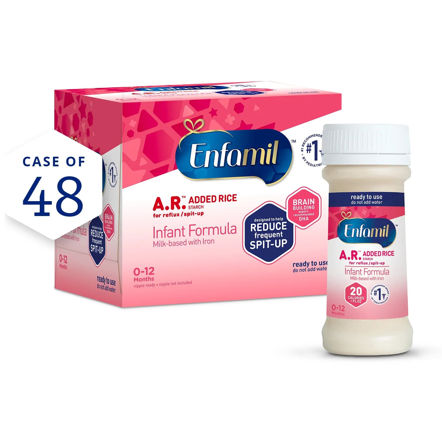 Enfamil A.R. Ready to Use Infant Formula, 2 oz - Case of 48 - Image 1