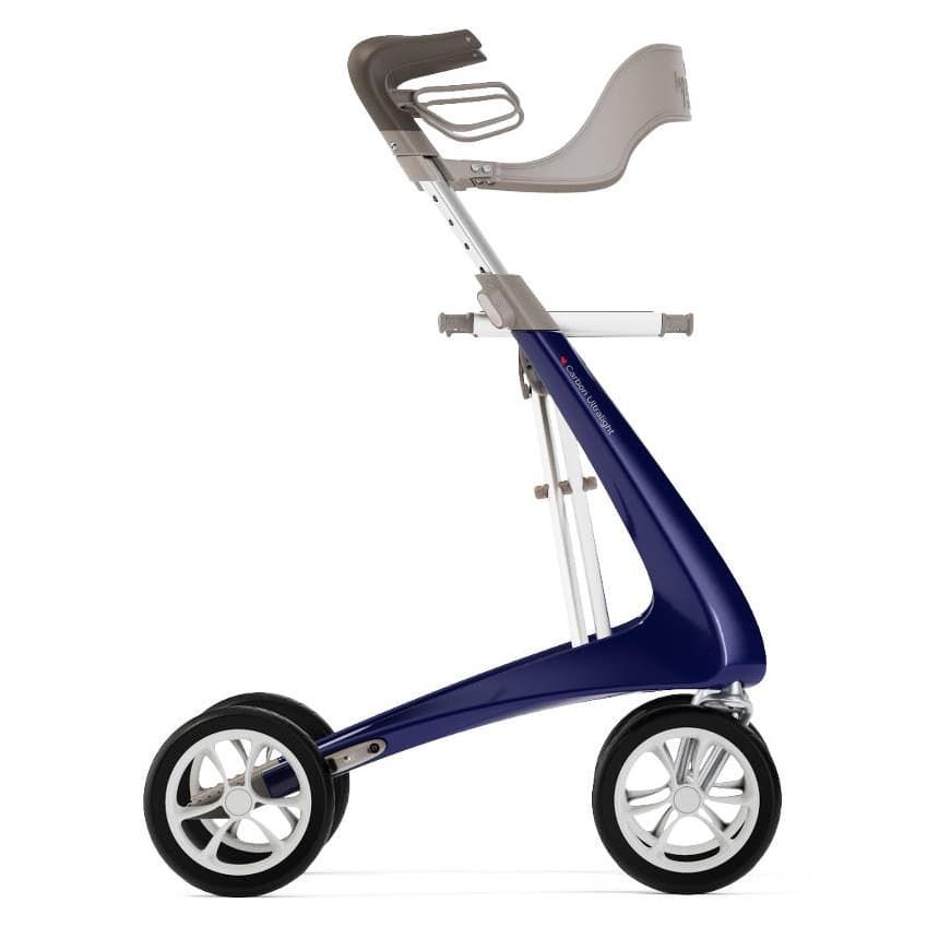 byACRE Blue Carbon Fiber Rollator, 16.5" W x 24" H Seat - Image 2