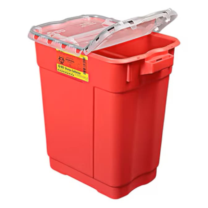 BD Large and Extra Large Sharps Container, Hinge Top - Image 2