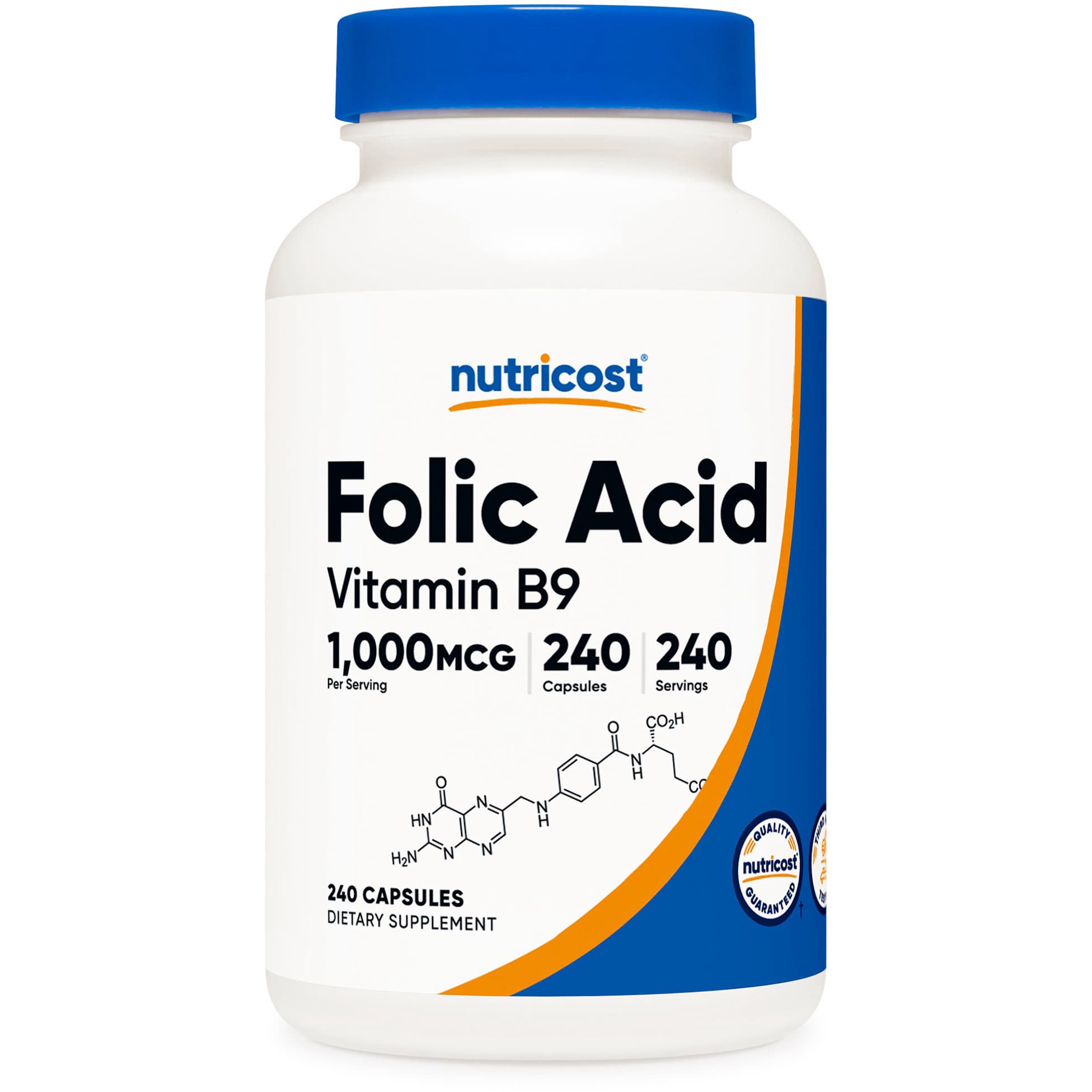 Nutricost Folic Acid Vitamin B9 Capsules - Image 1