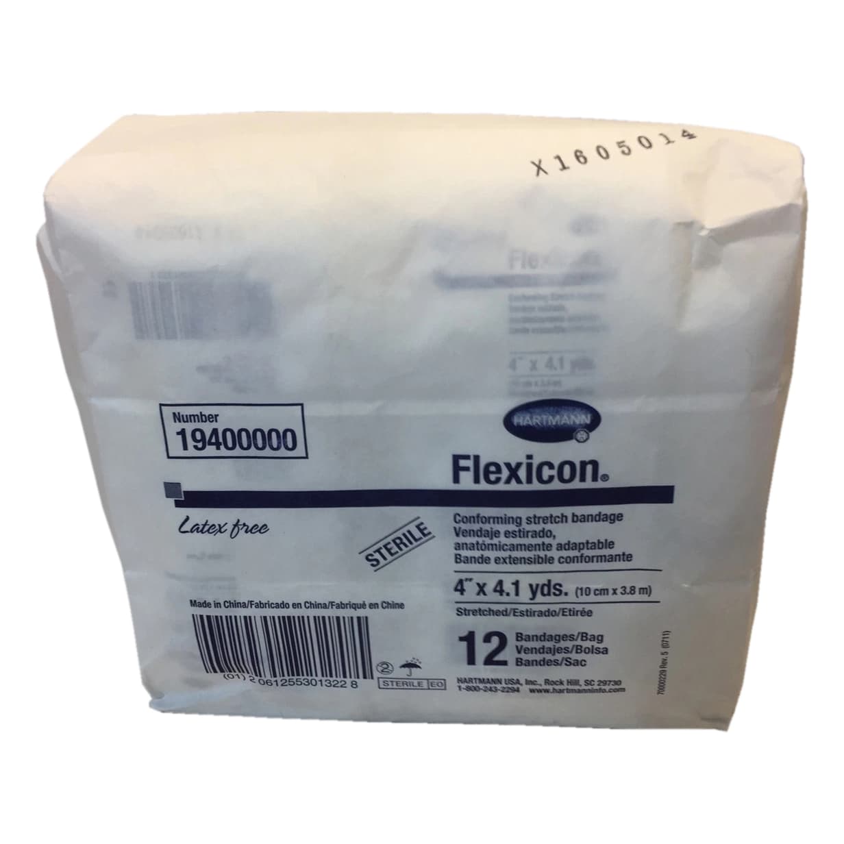 Flexicon Sterile Conforming Bandage, 4 Inch x 4-1/10 Yard - Box of 12 - Image 1