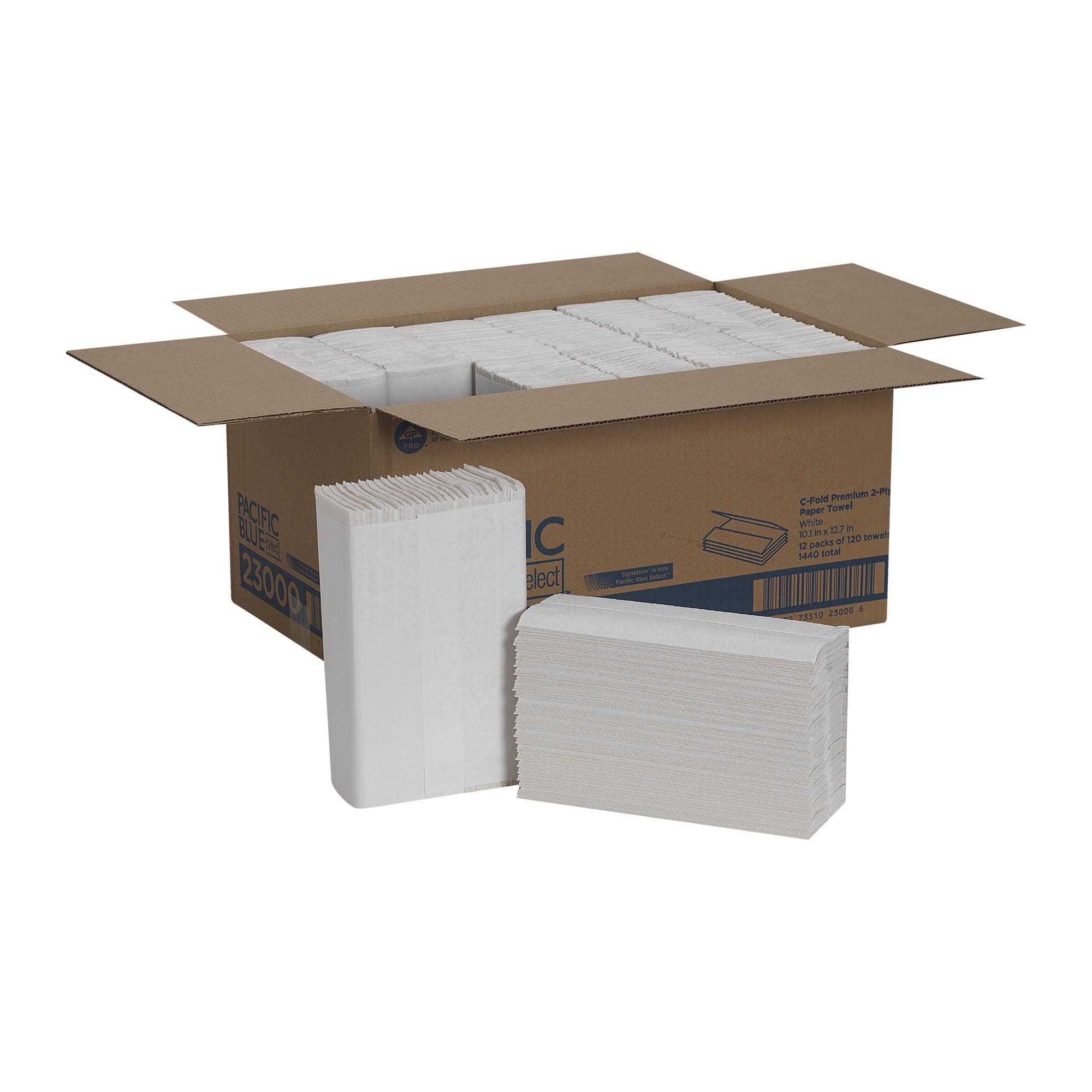 Pacific Blue Select Paper Towel C-Fold, White 13.2 X 10.1 Inch - Case of 12