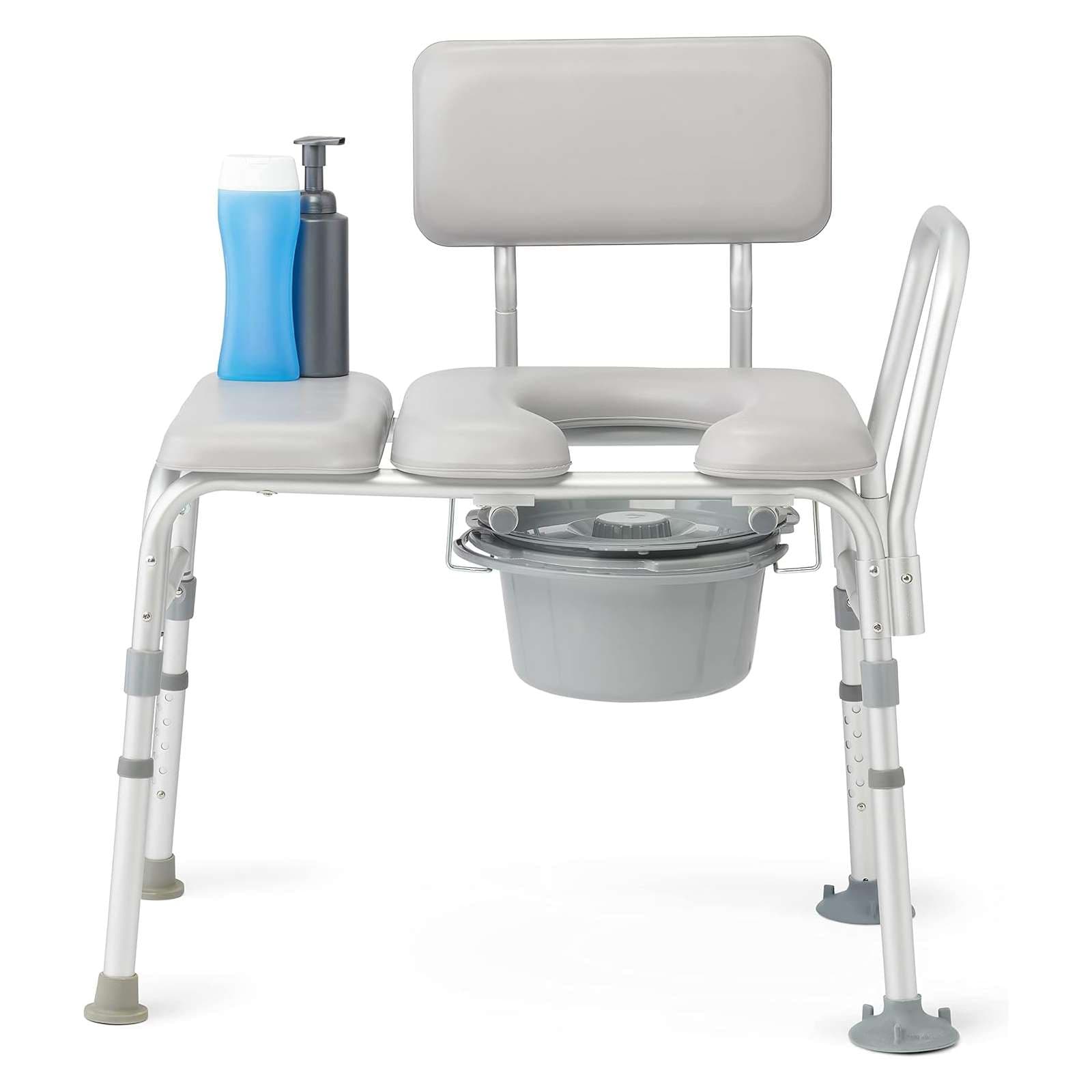 Medline Combination Transfer Bench and Commode - Image 4