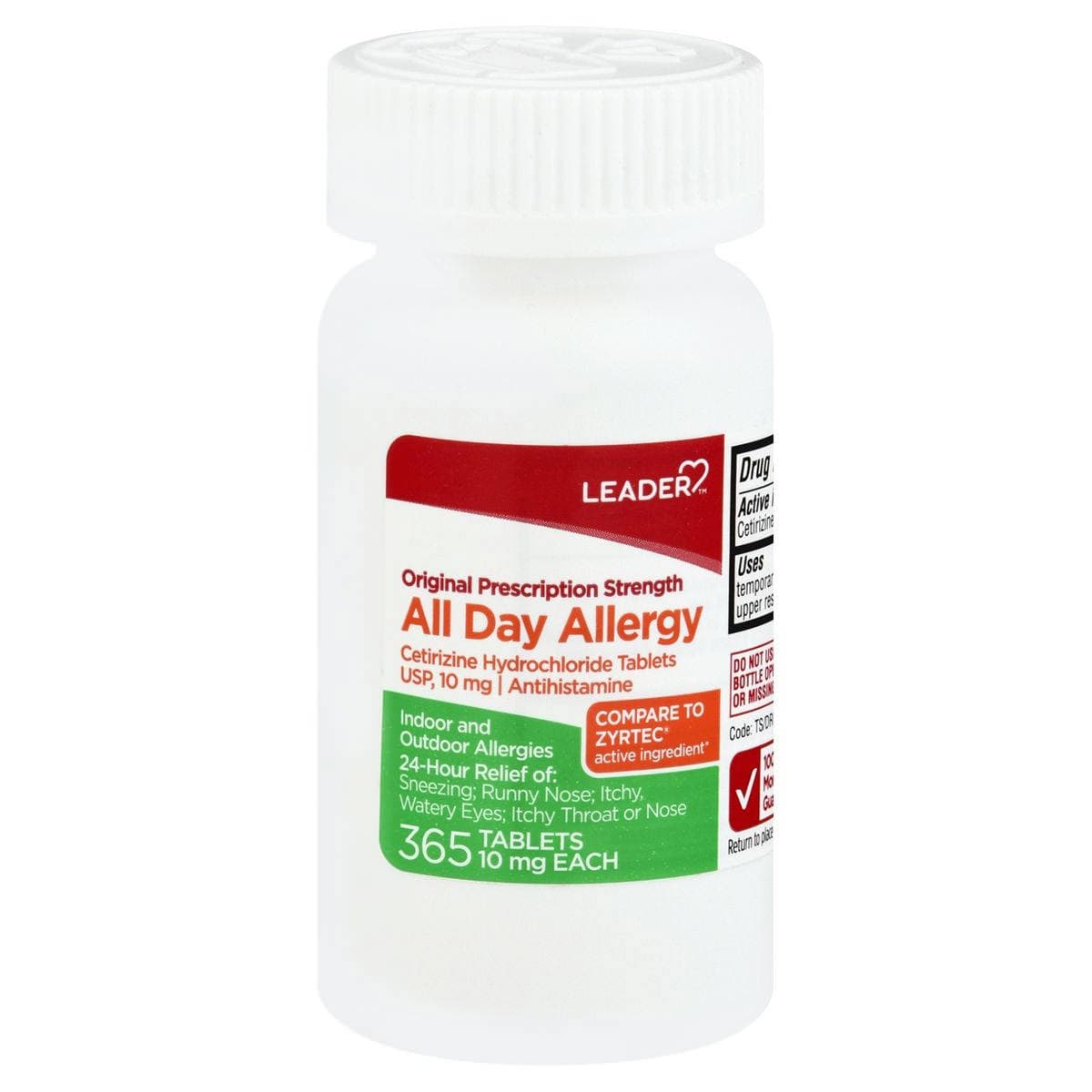 Leader All Day Allergy Cetirizine Tablets, 10 mg - Image 3