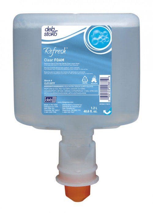 Refresh Clear Foam Dispenser Refill Bottle, 1200mL - Case of 3