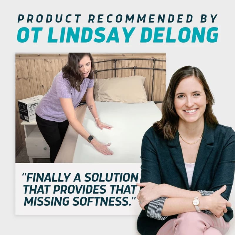 Lunderg PressuRelief Alternating Air Pressure Mattress Pad Kit - Comfort Layer + PVC Pad & Pump - Image 3
