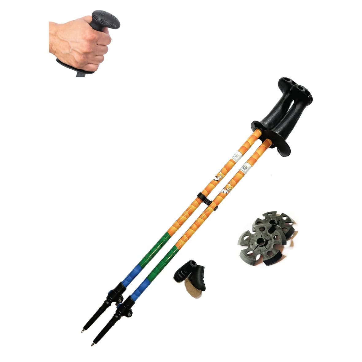 Urban Poling Spirit poles with snow baskets