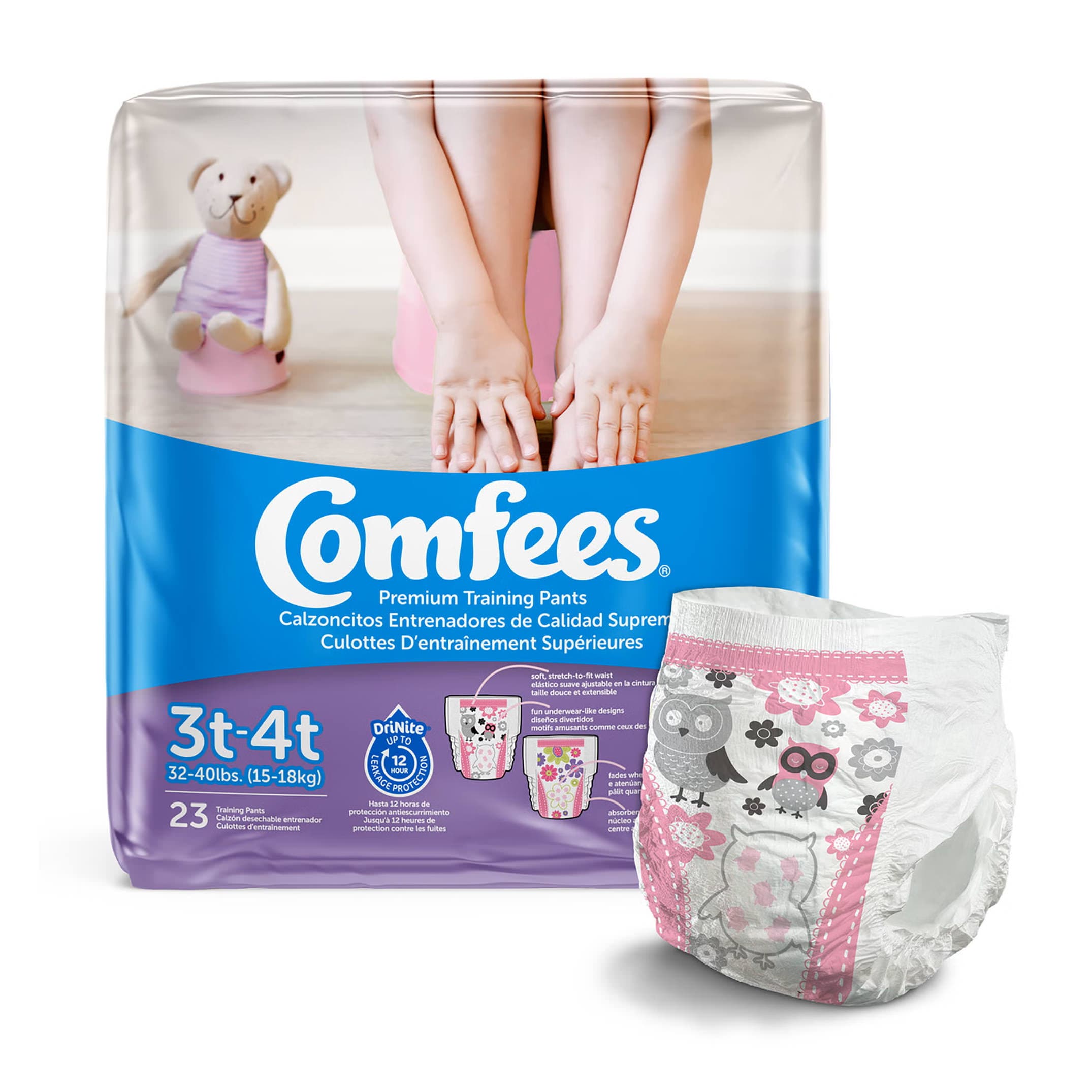 Comfees Training Pants, Female, 3T to 4T - Case of 138 - Image 1