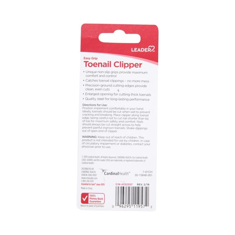Leader Easy Grip Toenail Clipper - Each - Image 3