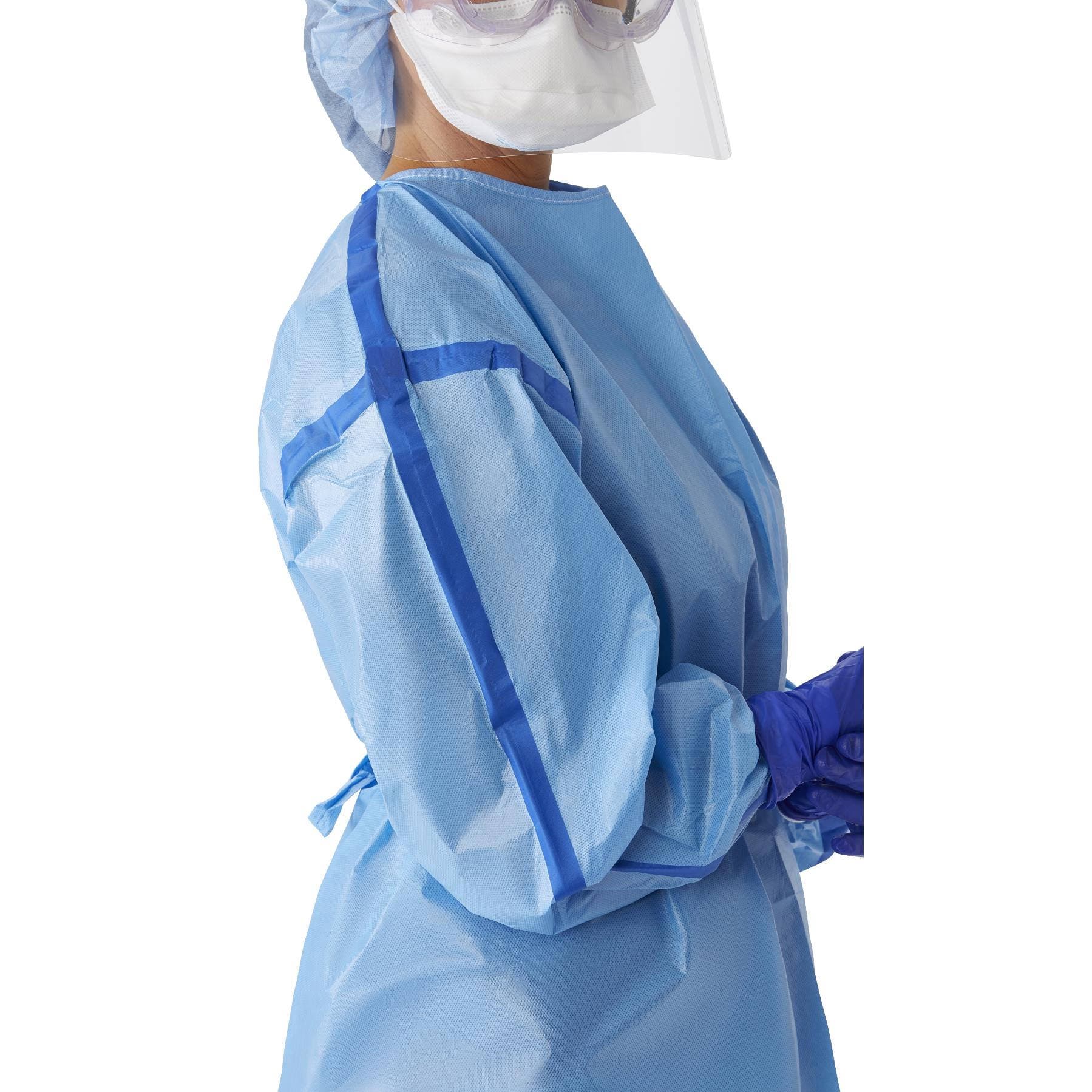 Medline Disposable AAMI Level 2 SMS Chemotherapy Isolation Gown - Image 3