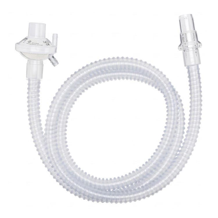CircuitLIfe Passive Breathing Circuit with Whisper Swivel and Filter, Pediatric, 6 ft - Each - Image 1