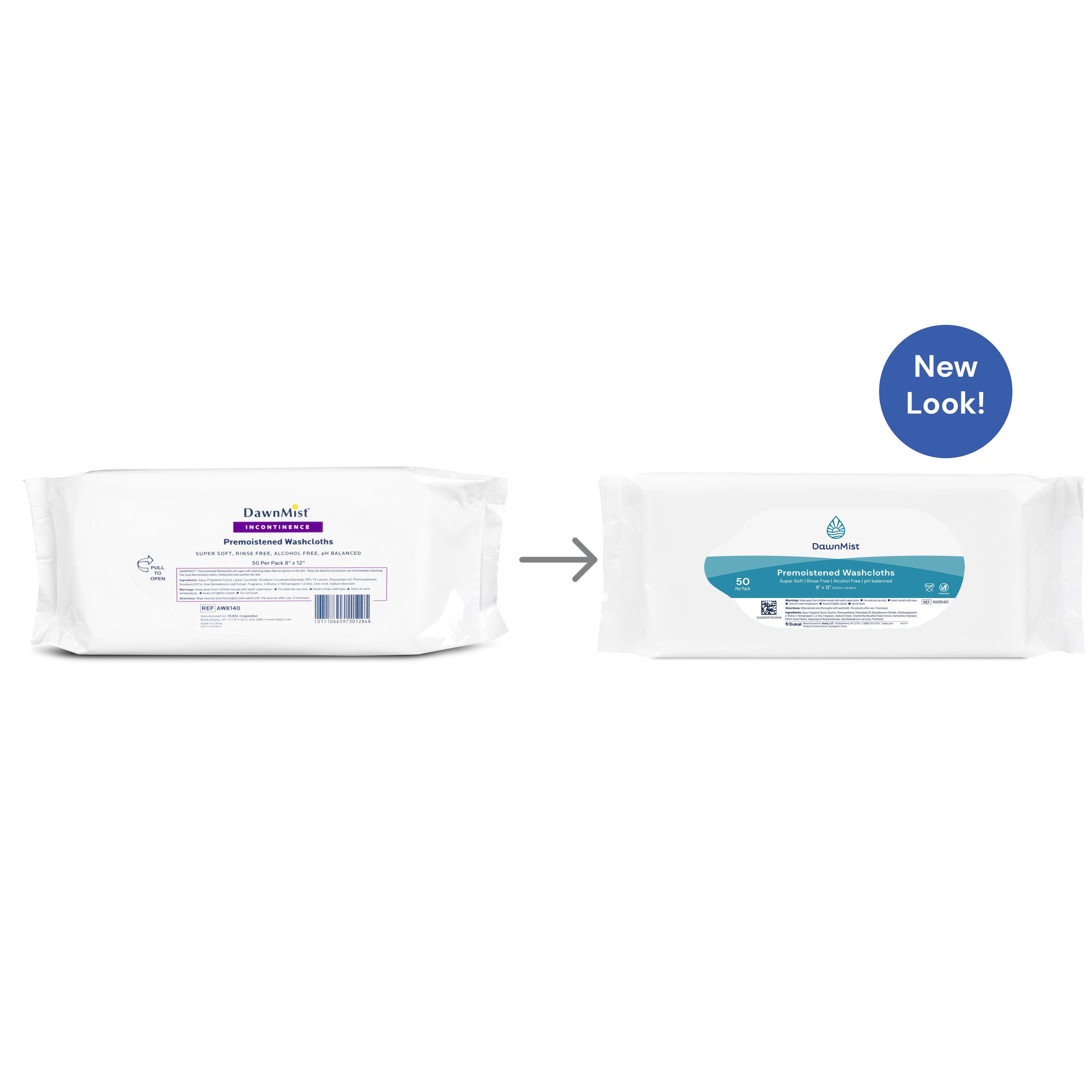 DawnMist Incontinence Pre-Moistened Washcloths - Image 2