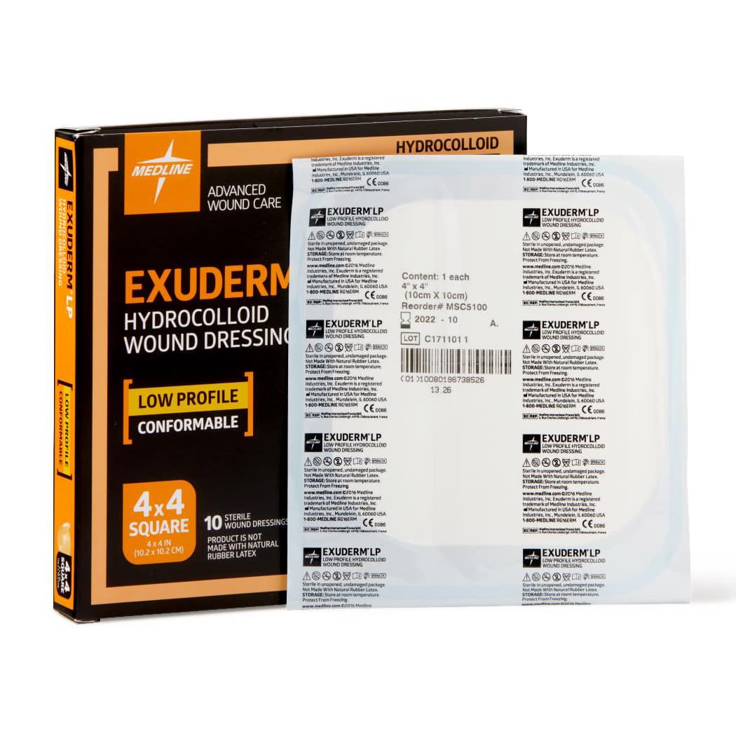 Exuderm LP Hydrocolloid Wound Dressing, Sterile