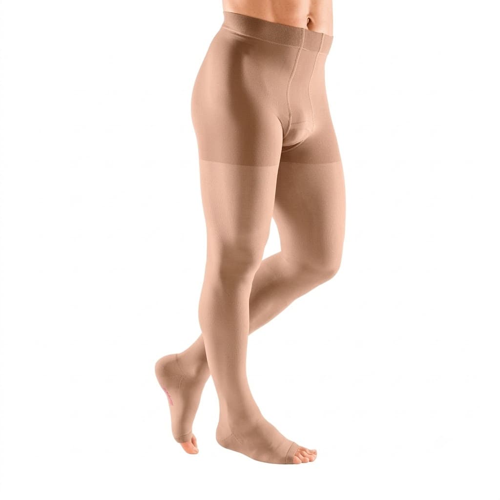 Mediven Plus For Men Standard Open Toe 30-40mmHg Compression Leotard, Beige - Image 1