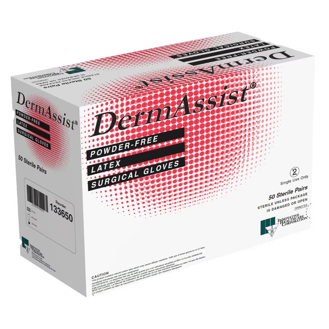 DermAssist Sterile Latex Surgical Gloves, Size 7.5 - Box of 50 - Image 1