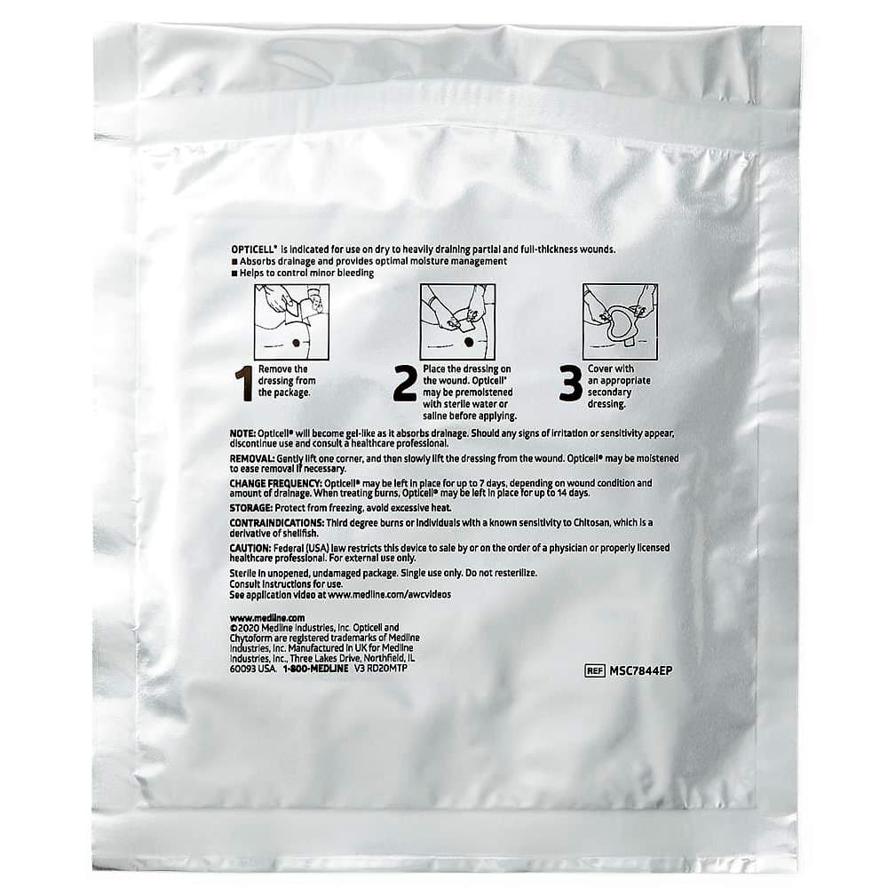 Opticell Gelling Fiber Wound Dressing, Sterile, 4.25 x 4.25 Inch - Each Opticell Gelling Fiber Wound Dressing, Sterile, 4.25 x 4.25 Inch - Each