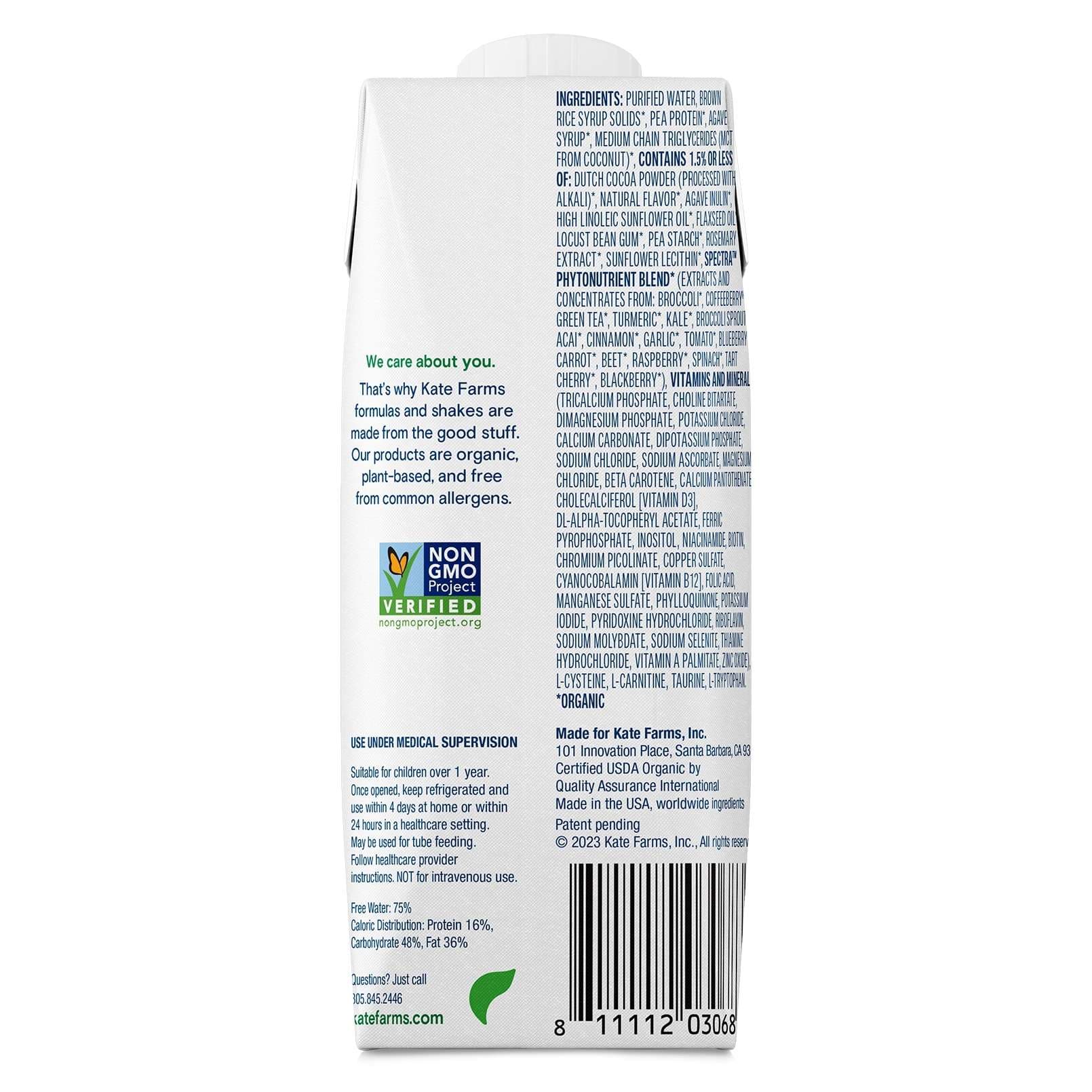 Kate Farms Pediatric Standard 1.2 Chocolate: Nutritional Shake for Kids Kate Farms Pediatric Standard 1.2 Chocolate: Nutritional Shake for Kids