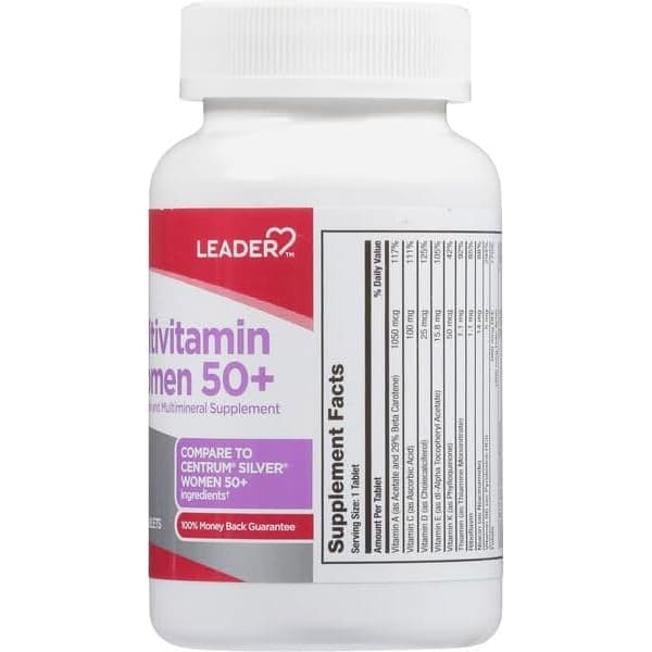 Leader Women's 50+ Multivitamin Tablets - Bottle of 100 - Image 2