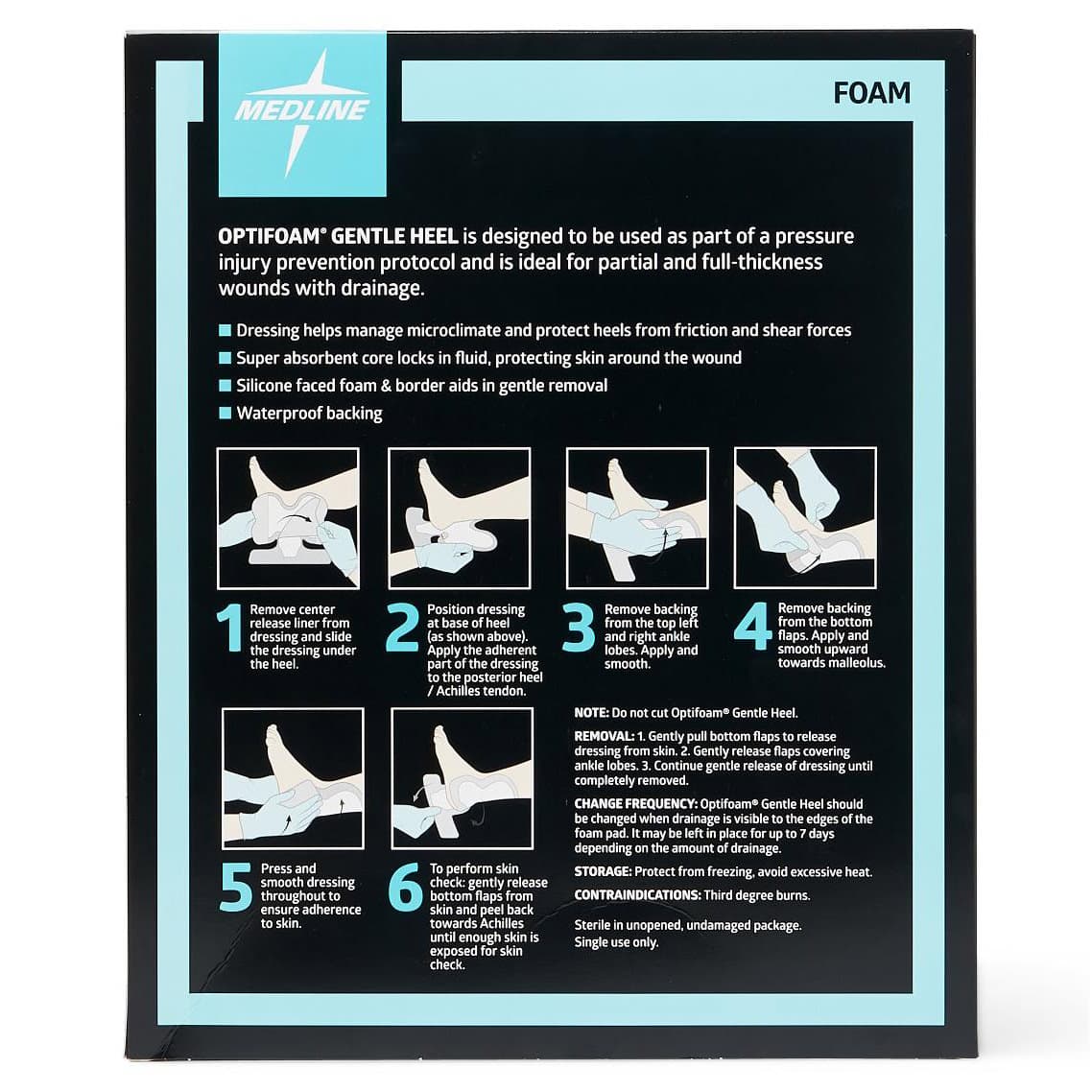 Optifoam Gentle Heel Silicone-faced Foam Dressing - Image 4