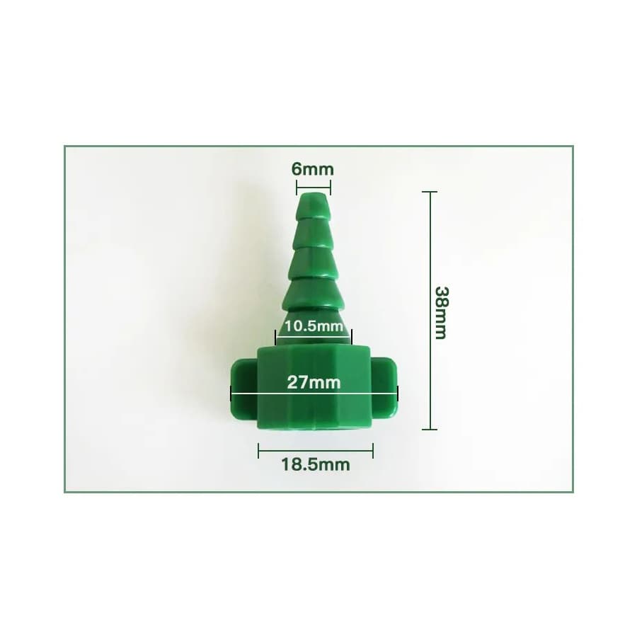 AirLife Christmas Tree Style Nut and Nipple Oxygen Tubing Connector - Image 2