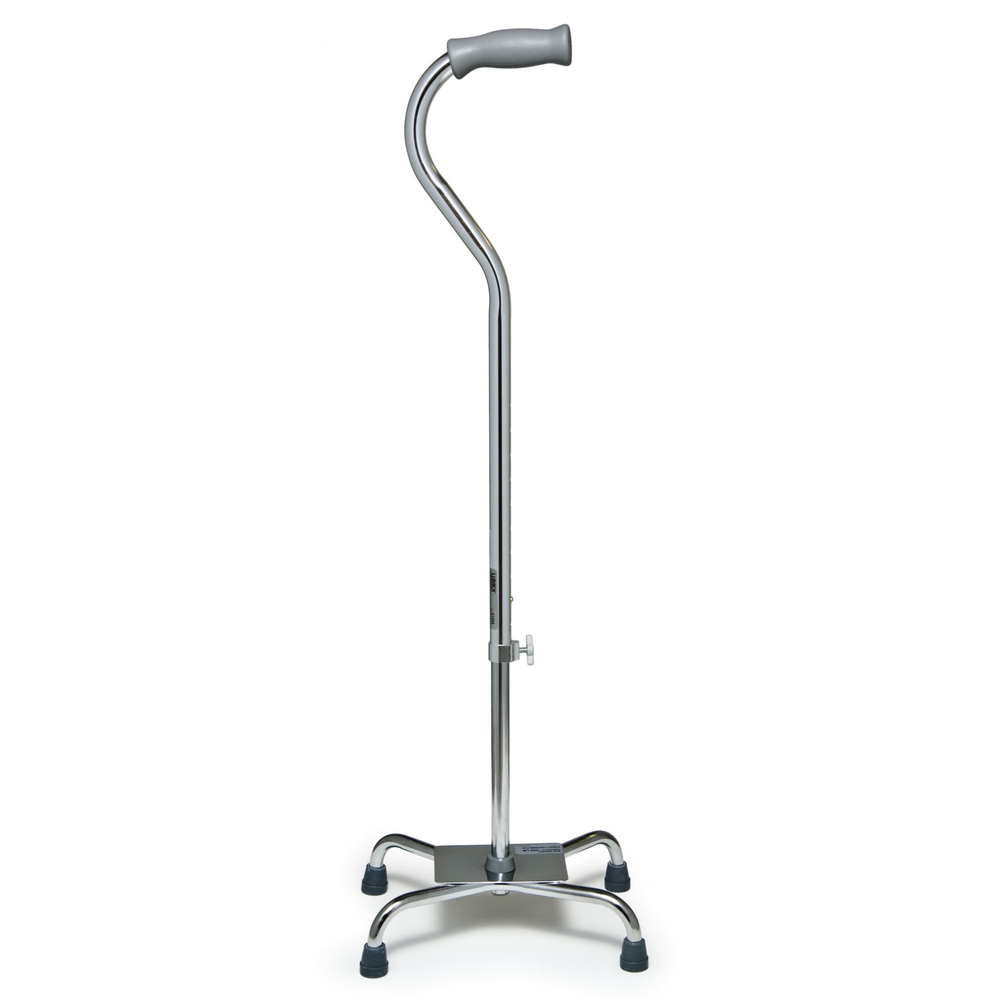 Lumex Quad Canes, Large Base, Aluminium, 12 x 8 Inch - Case of 4 - Image 1