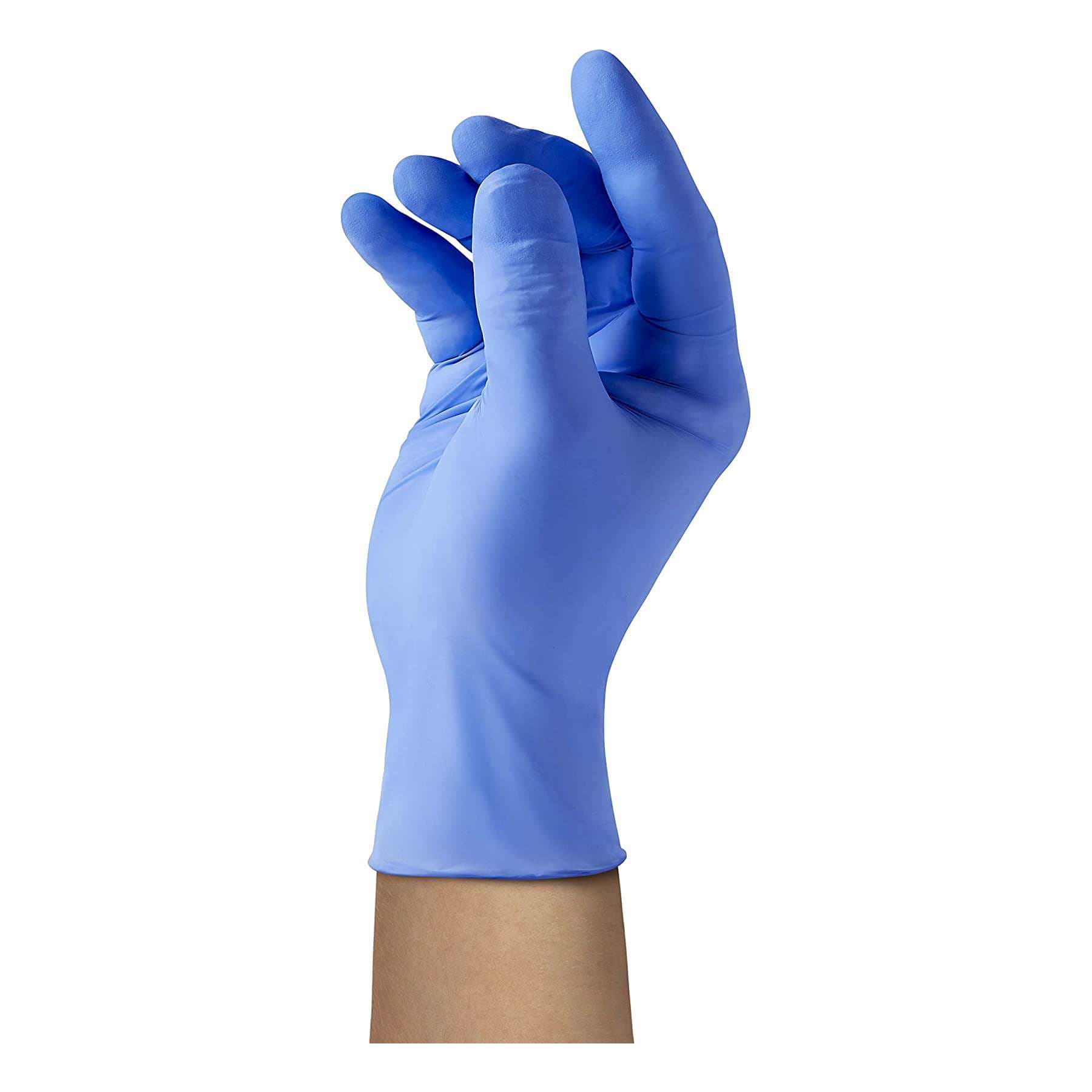 Medline SensiCare Ice Blue Powder-Free Nitrile Exam Gloves, Extra Large - Box of 200 - Image 1