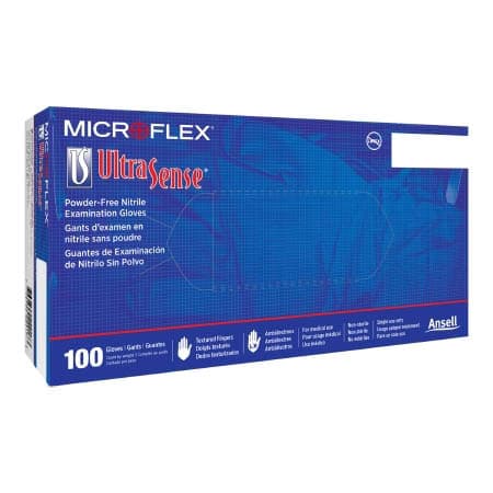 Microflex Ultrasense Nitrile Exam Gloves, Small - Box of 100 - Image 1