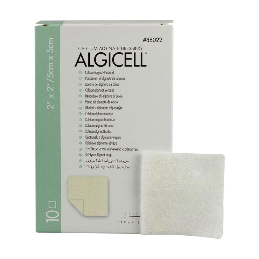 Algicell Calcium Alginate Sterile Dressing, 2 x 2 Inch - Box of 10 - Image 1