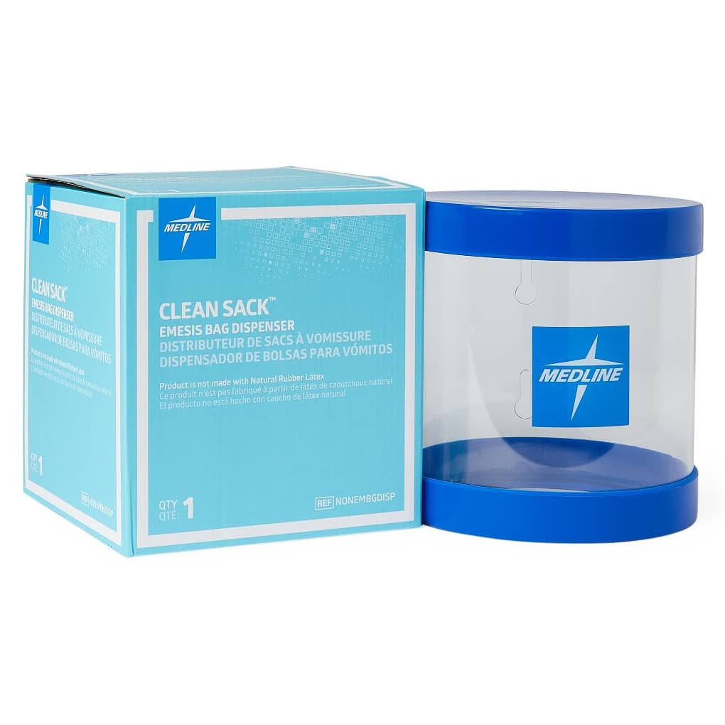 Medline Emesis Bag Dispenser, Wall Mount, Blue - Image 1