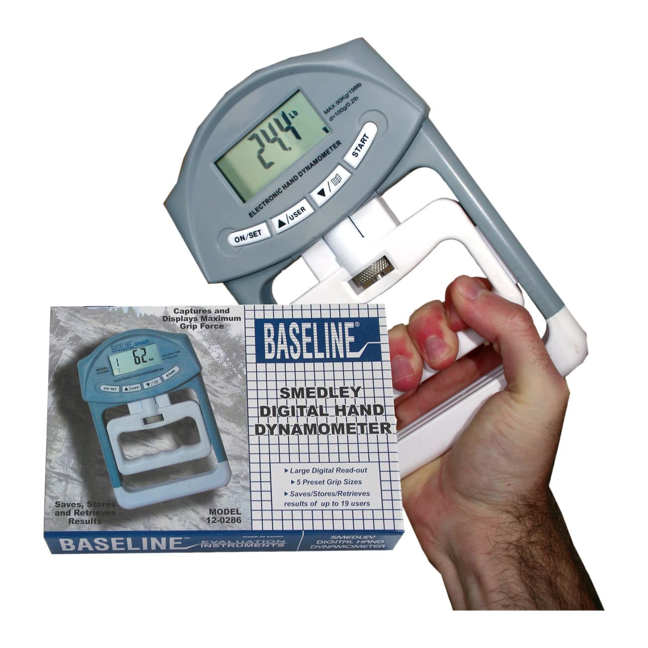 Baseline Smedley Spring Electronic Dynamometer, 200 lbs Capacity - Image 1