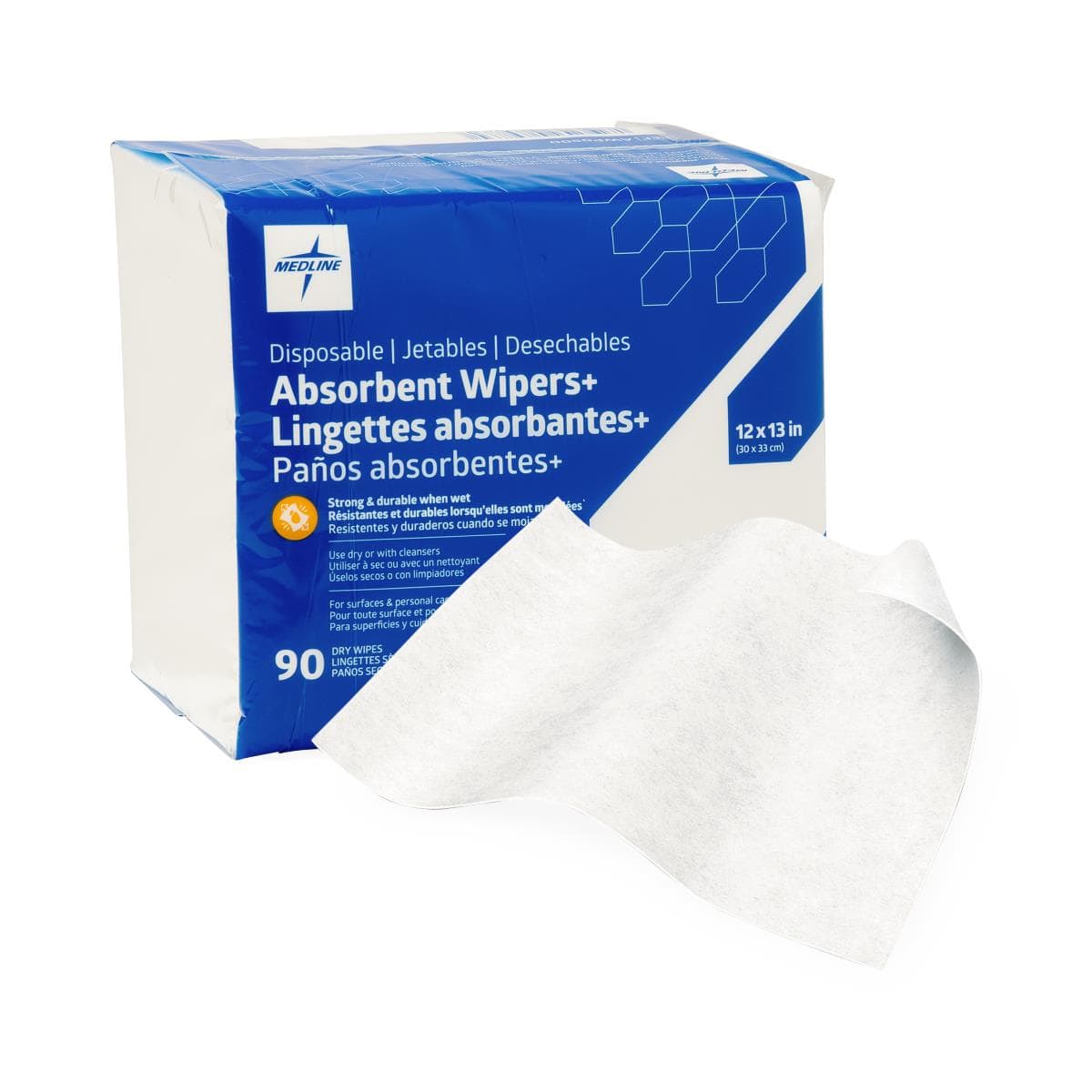 Medline Absorbent Wipers+ Dry Wipes - Image 1