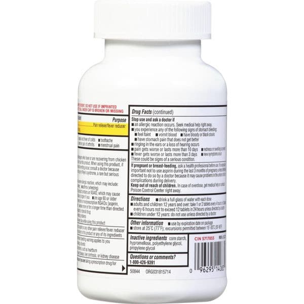 Leader Aspirin, 325mg Tablets, (Compare To Genuine Bayer Aspirin) - Bottle of 500 - Image 2