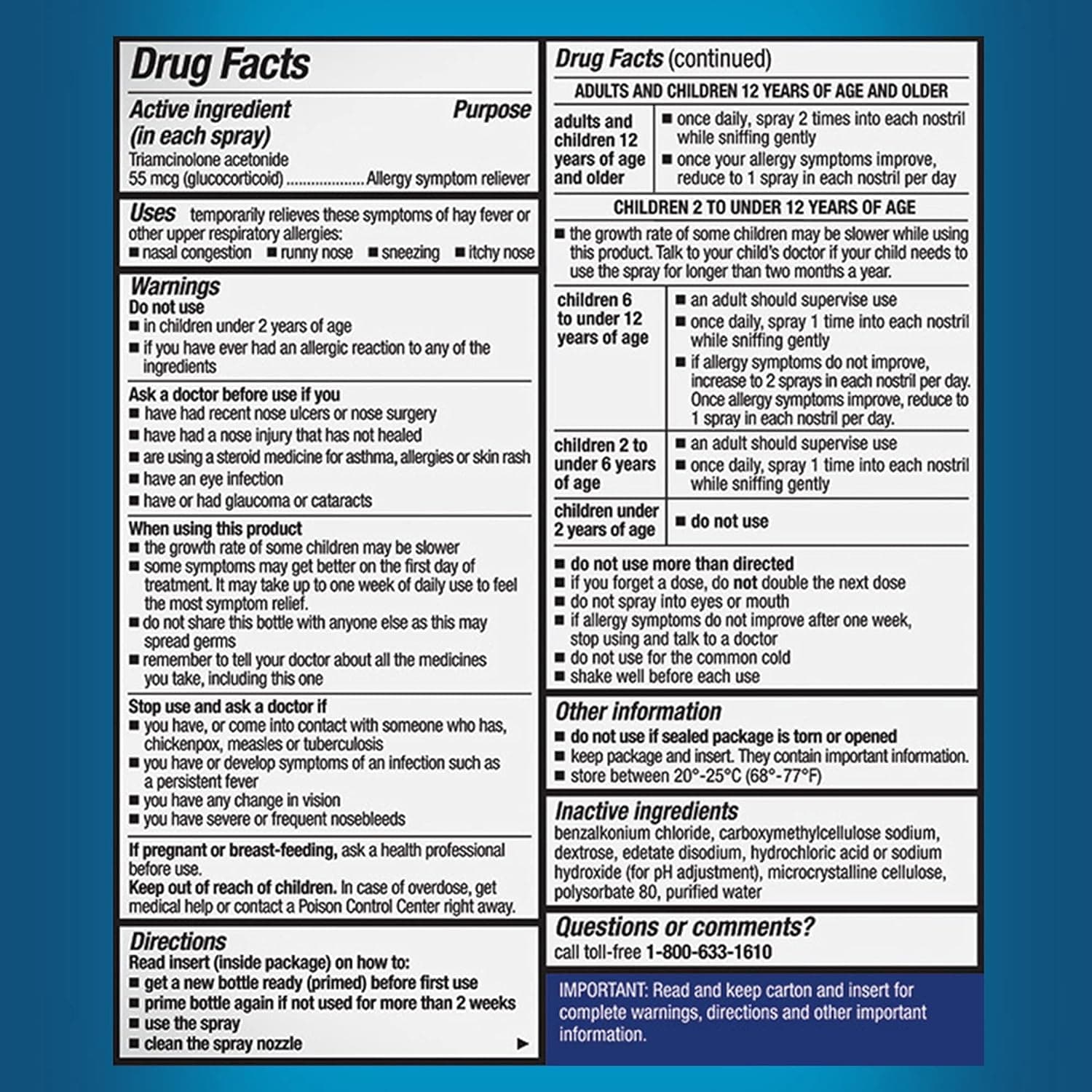 Nasacort Allergy 24 Hr Allergy Relief Nasal Spray - Image 2