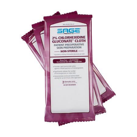 Sage 2% Chlorhexidine Gluconate Preoperative Skin Prep Wipes - Case of 192 - Image 1