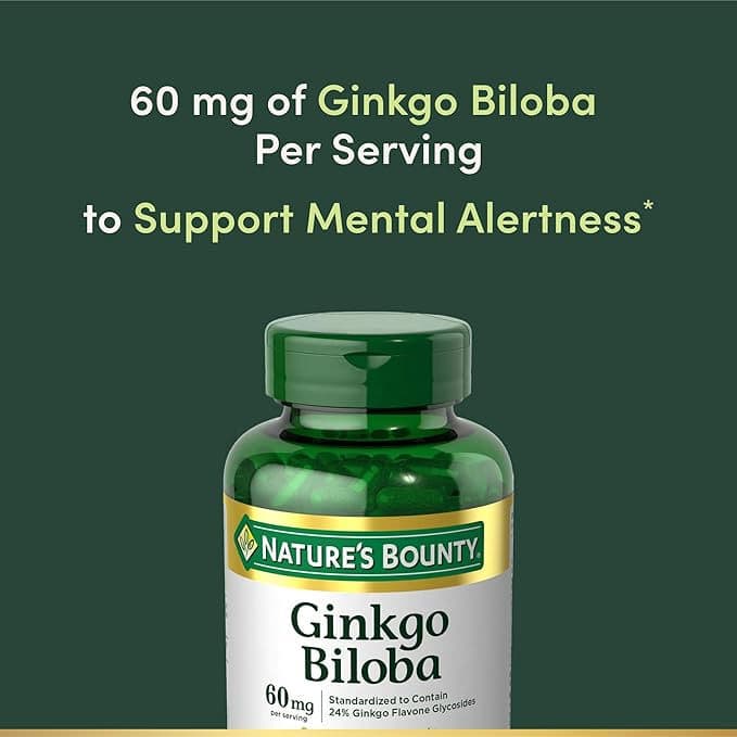 Nature's Bounty Ginko Biloba, 60 mg - Bottle of 200 - Image 3