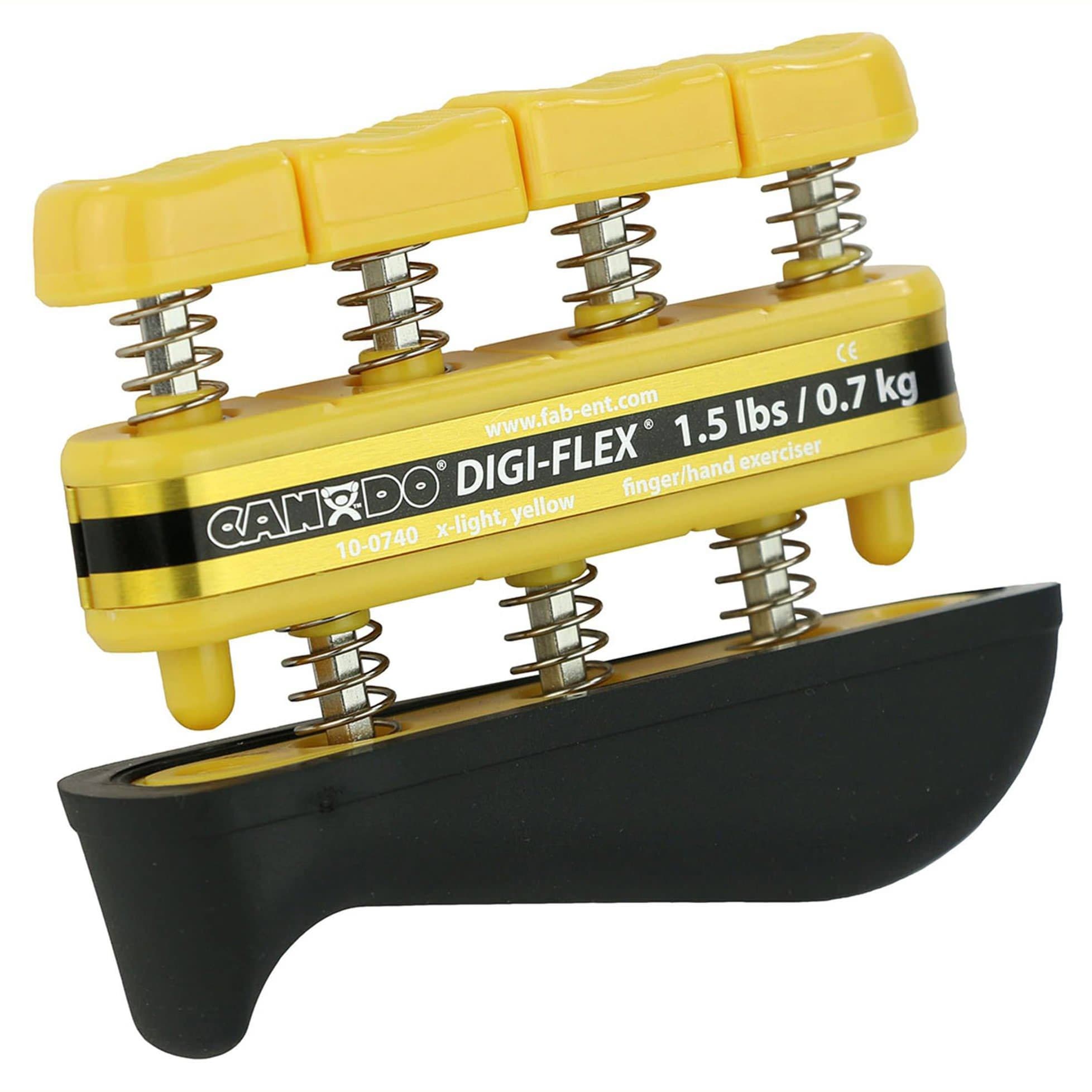 CanDo Digi-Flex hand exerciser, Extra-Light, Yellow, Finger (1.5 lb), hand (5 lb) - Image 1