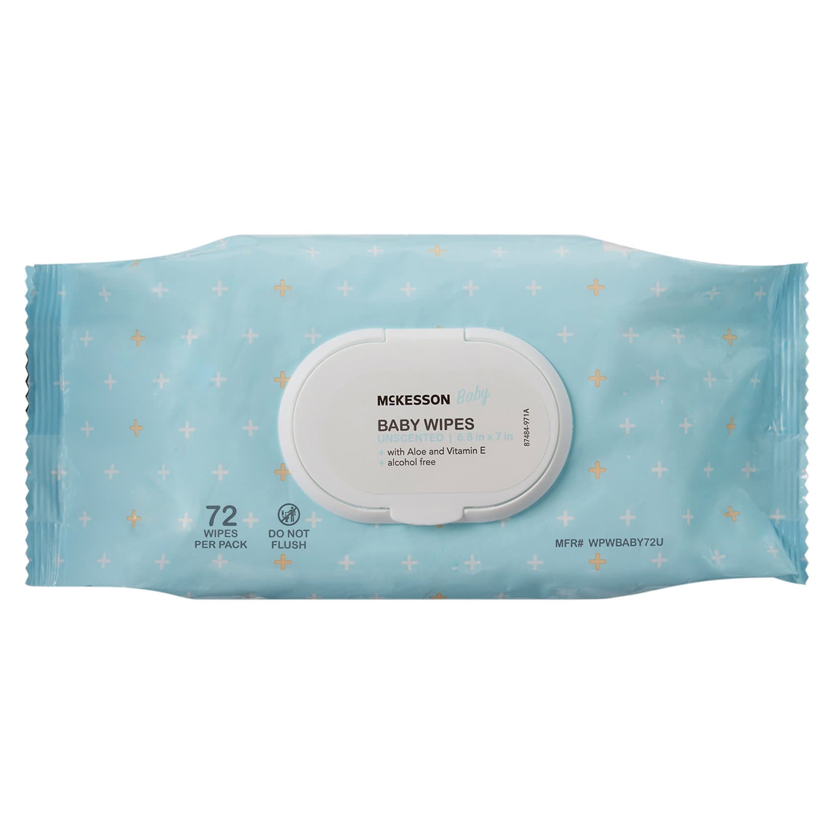 McKesson Baby Wipe with Aloe and Vitamin E, Unscented - Case of 864 - Image 1