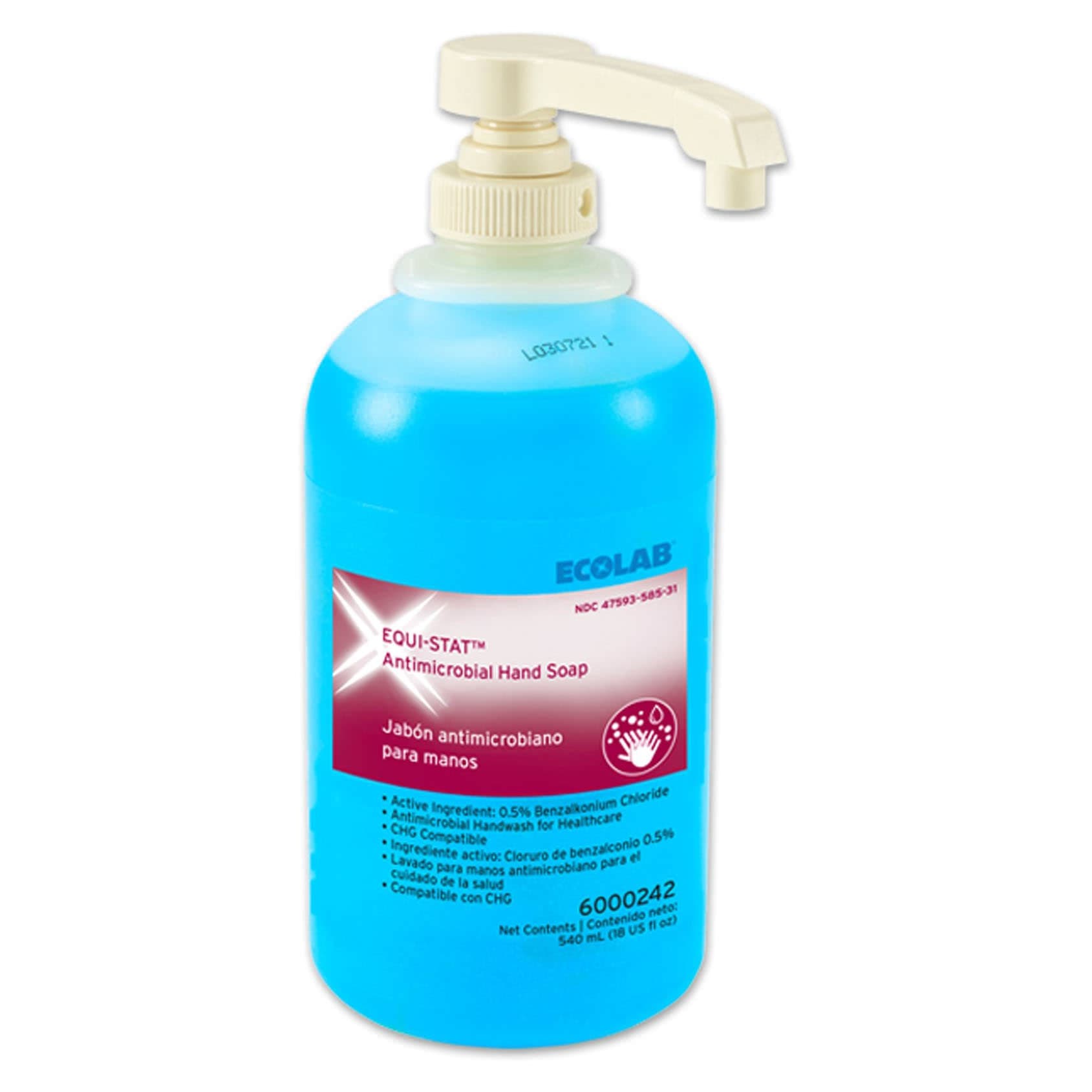 Ecolab Equi-Stat Scented Antimicrobial Hand Soap, 18.2 oz - Image 1