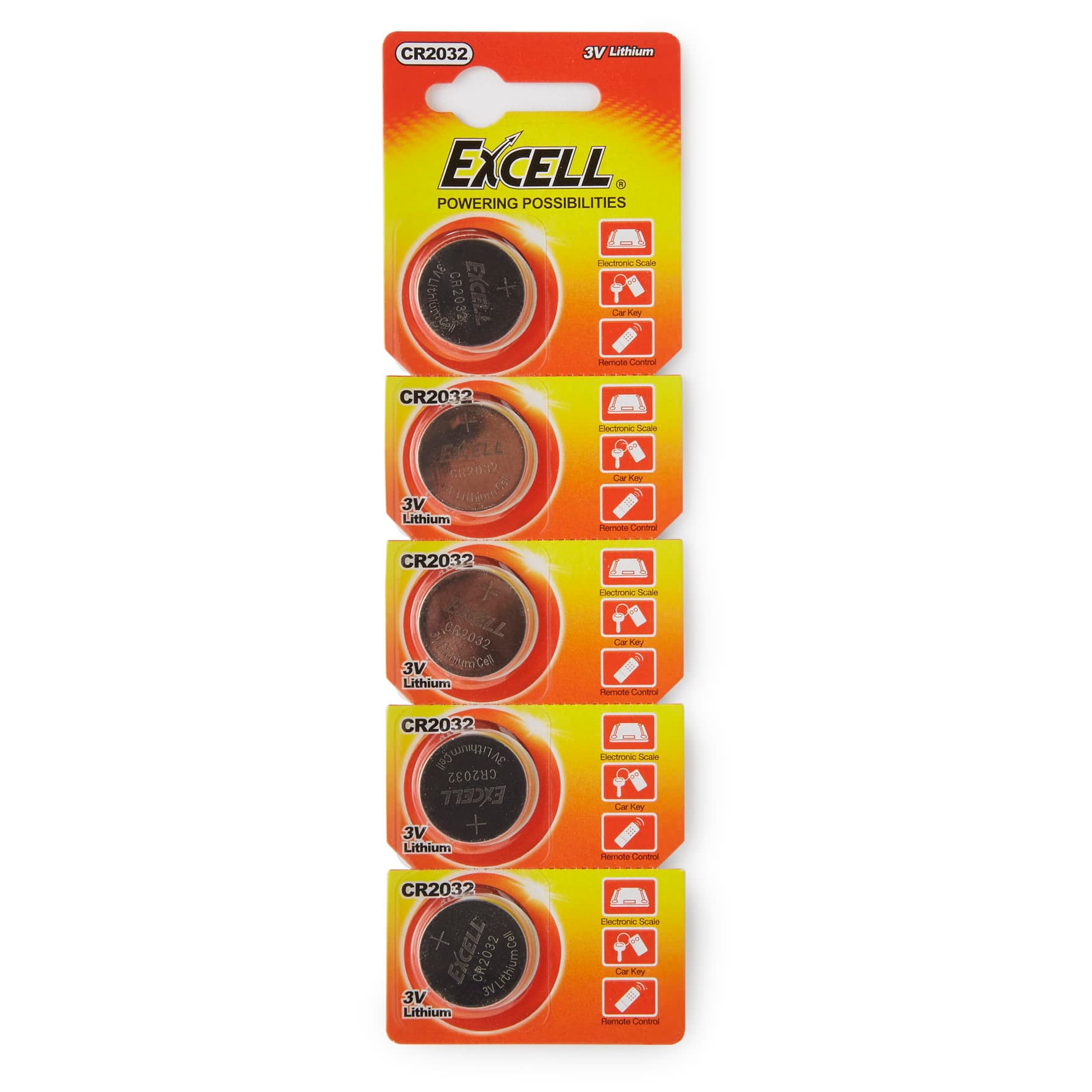 Excell CR2032 Coin Cell Lithium Battery for Watches and Electronic Devices, 3V - Image 2