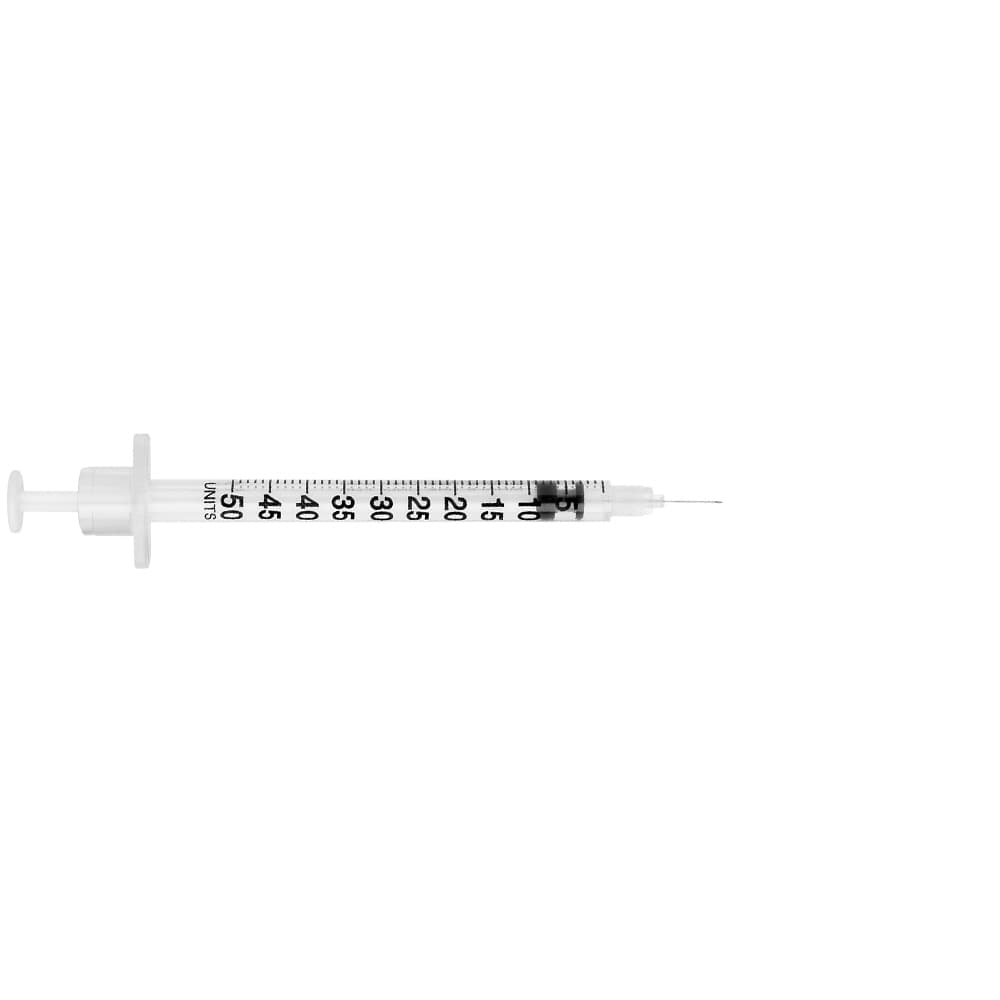 UltiGuard Safe Pack U-100 Insulin Syringes, 1/2 cc, 30G x 1/2" - Box of 100 - Image 1